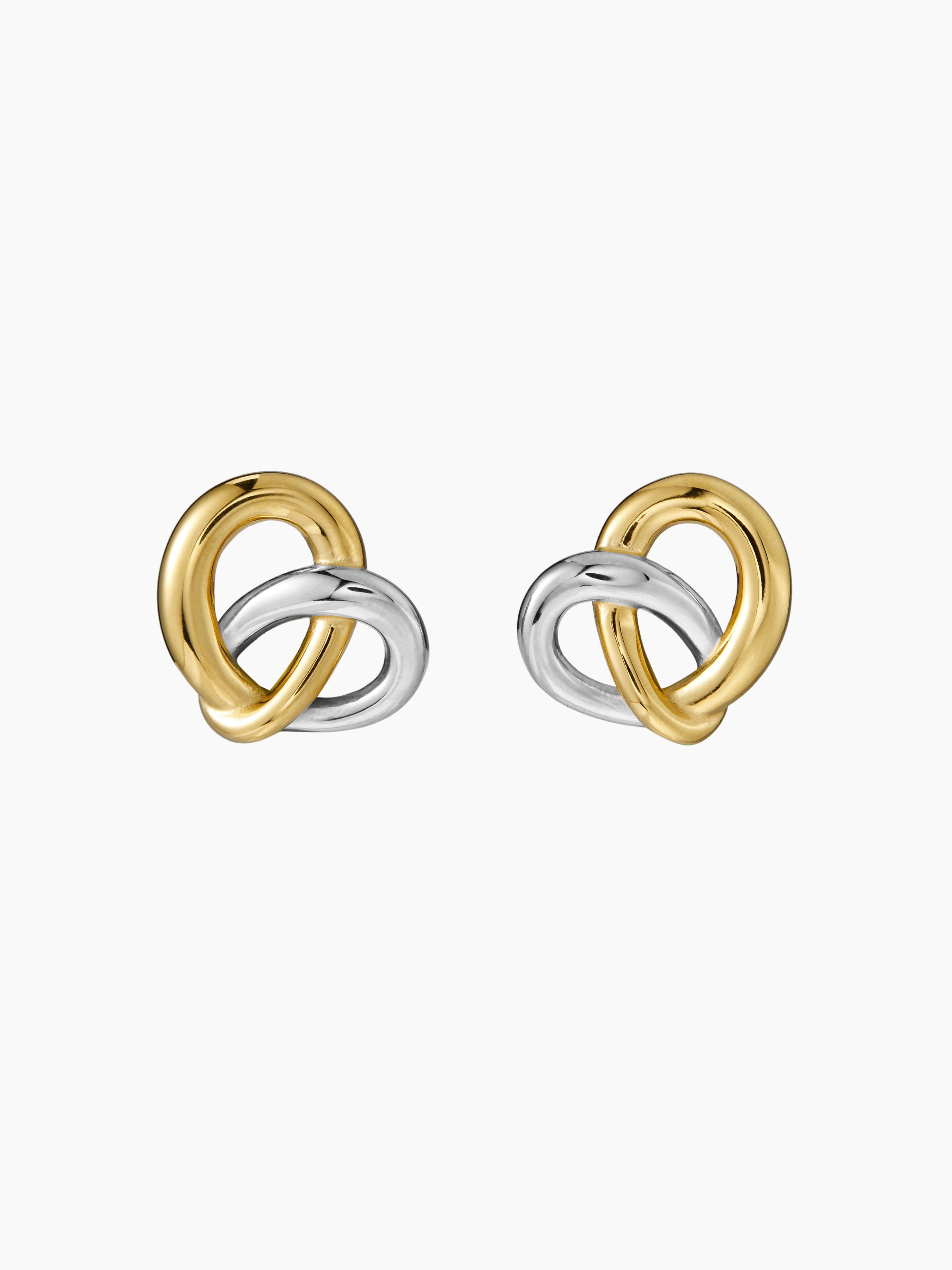KNOT 18K GOLD PLATED STAINLESS STEEL STUD EARRINGS by CIDER