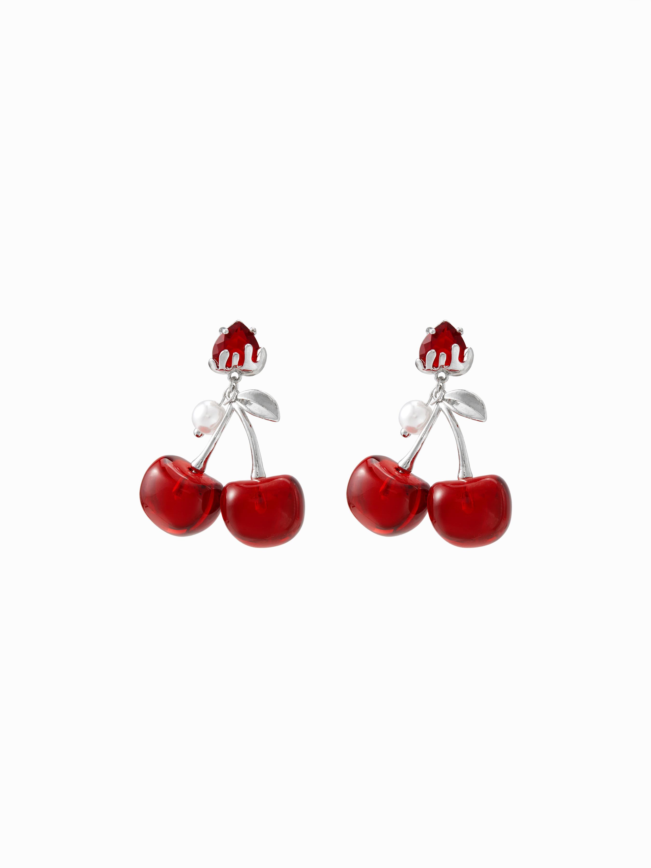 Kirsch- und Herzdekoriertes Ohrringe by CIDER