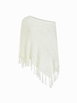 Knit Cable Hollow Out Fringe Hem Oversized Poncho Top by CIDER Knit Cable Hollow Out Fringe Hem Oversized Poncho Top by CIDER