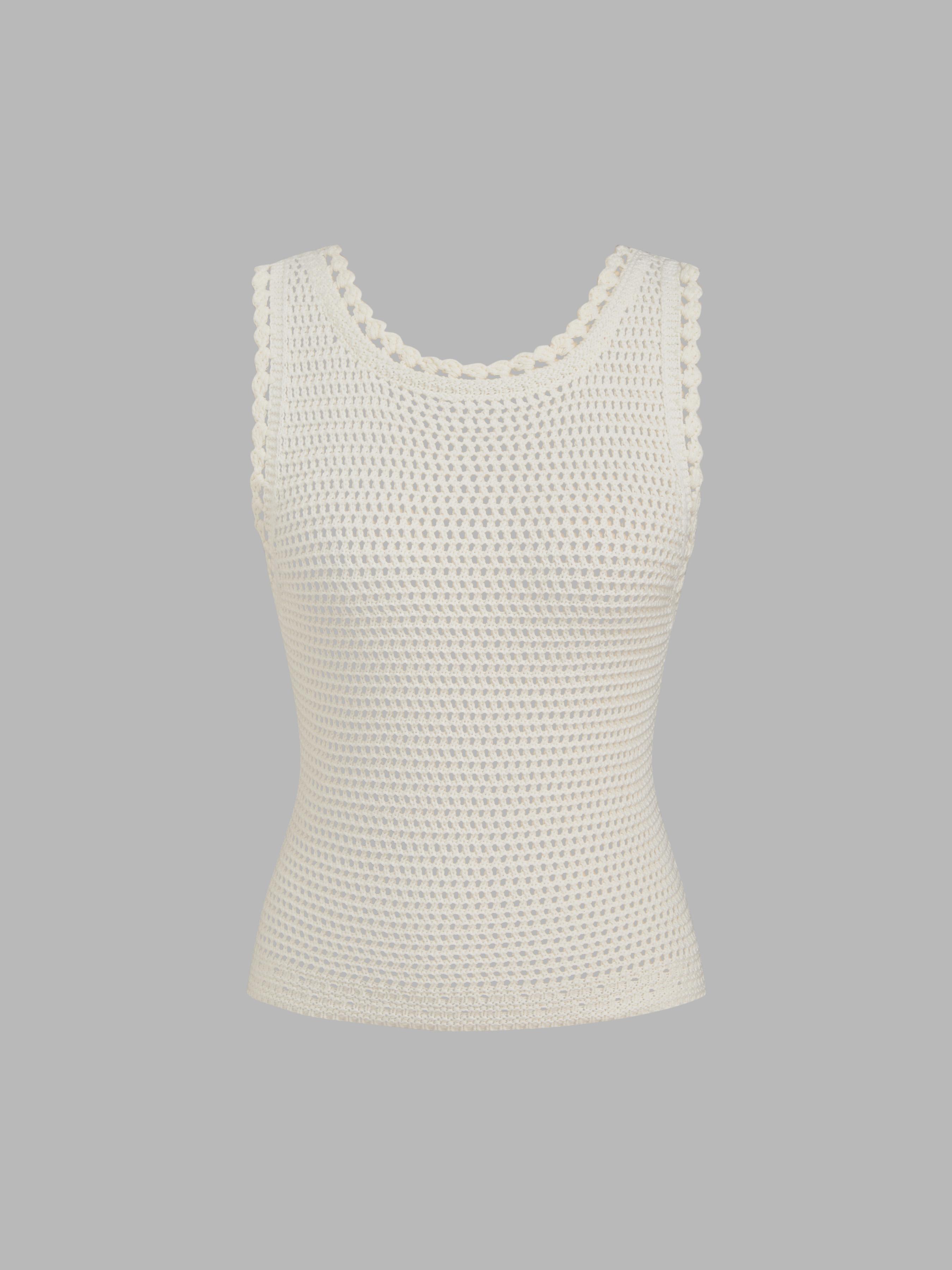 Knit Hollow Out Knotted Tank Top by CIDER