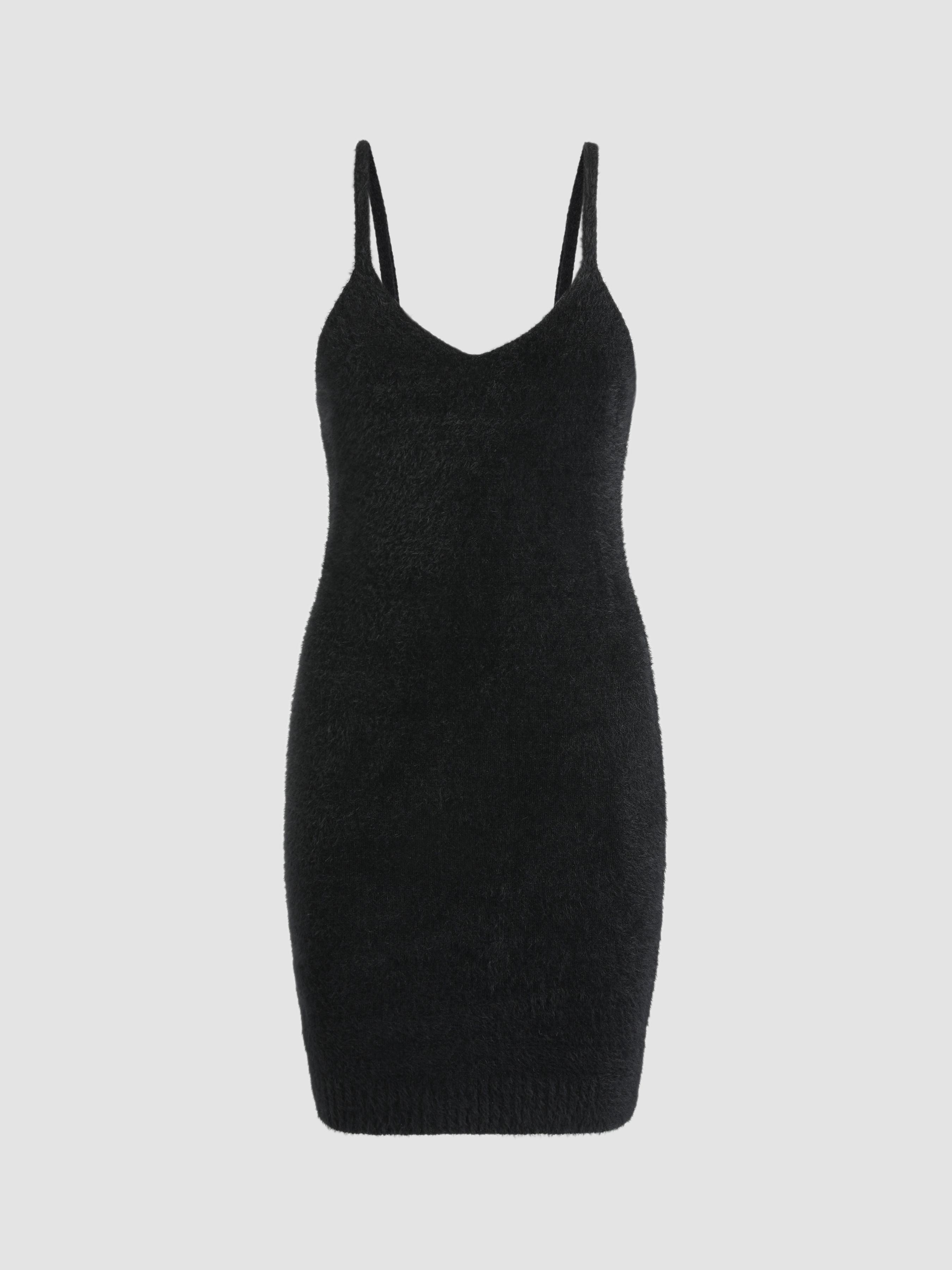 Knit Solid Bodycon Dress by CIDER
