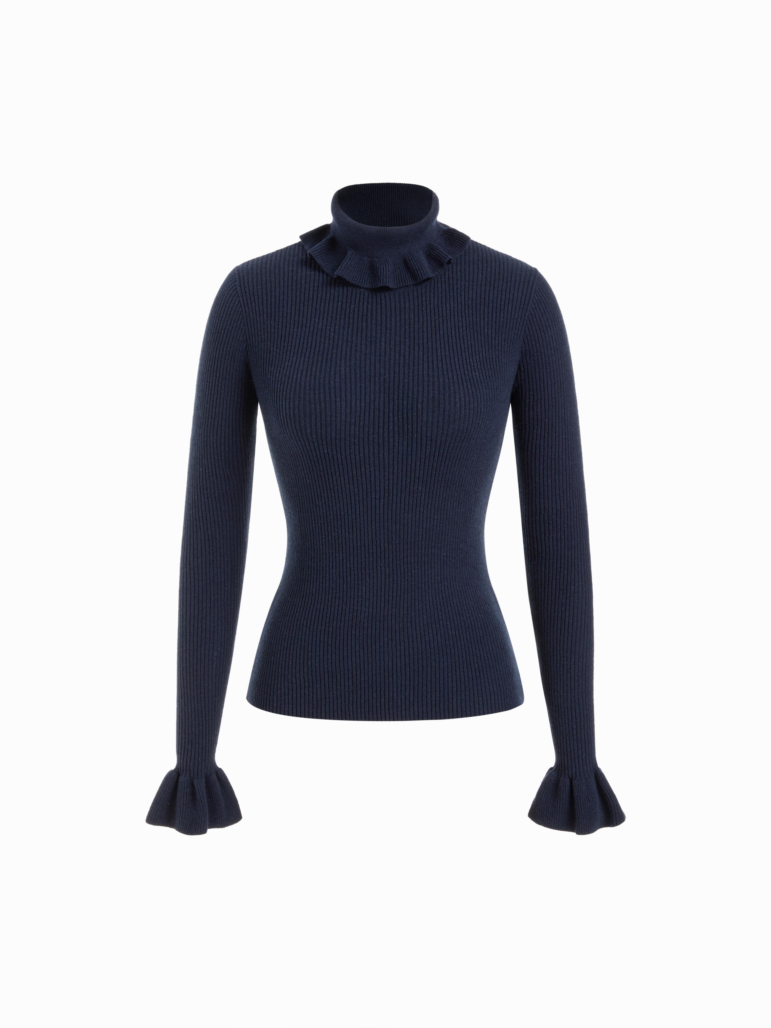 Knit Turtleneck Long Sleeve Top by CIDER