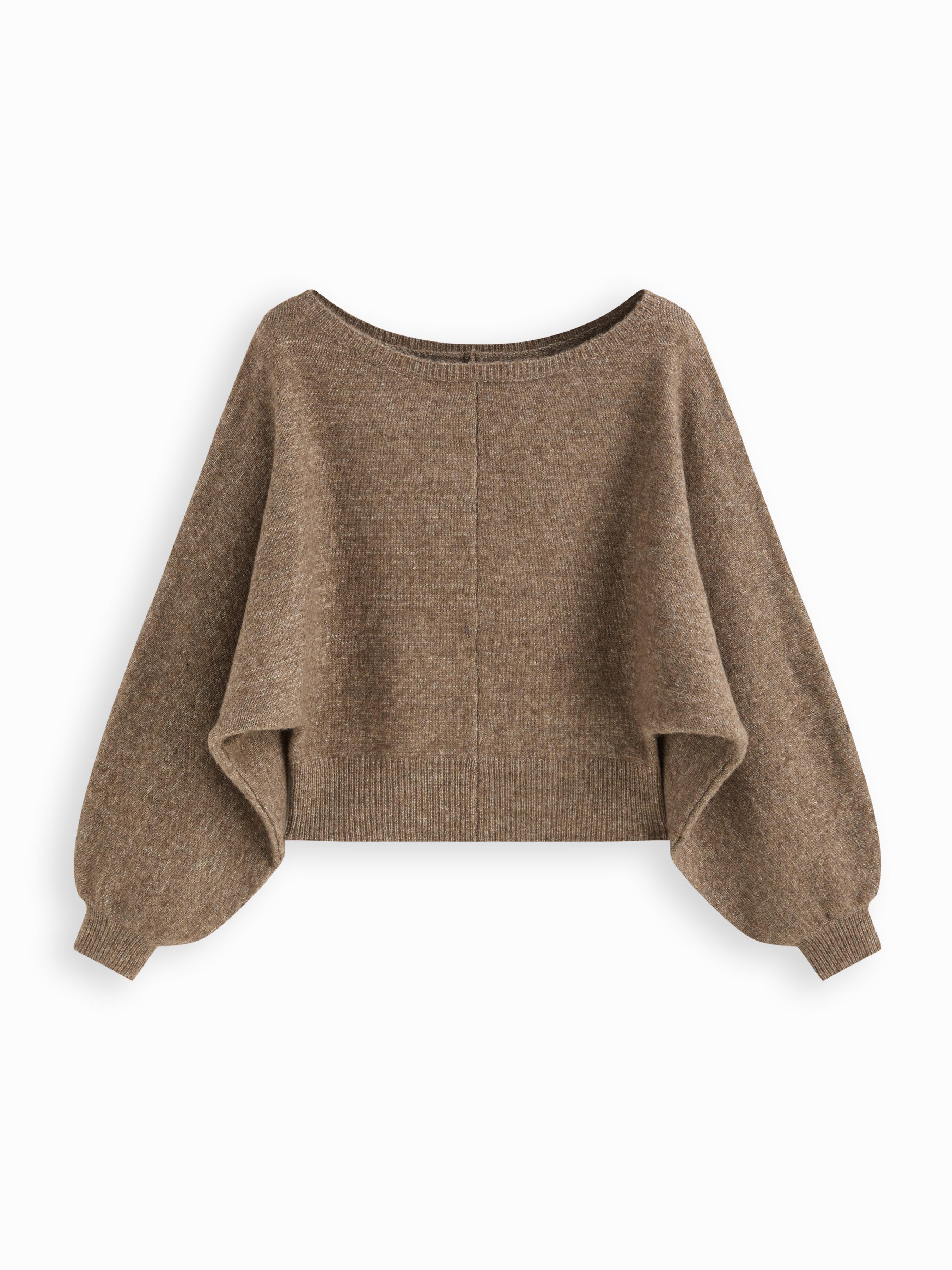 Knit Wool-blend Boat Neck Striped Oversized Sweater by CIDER