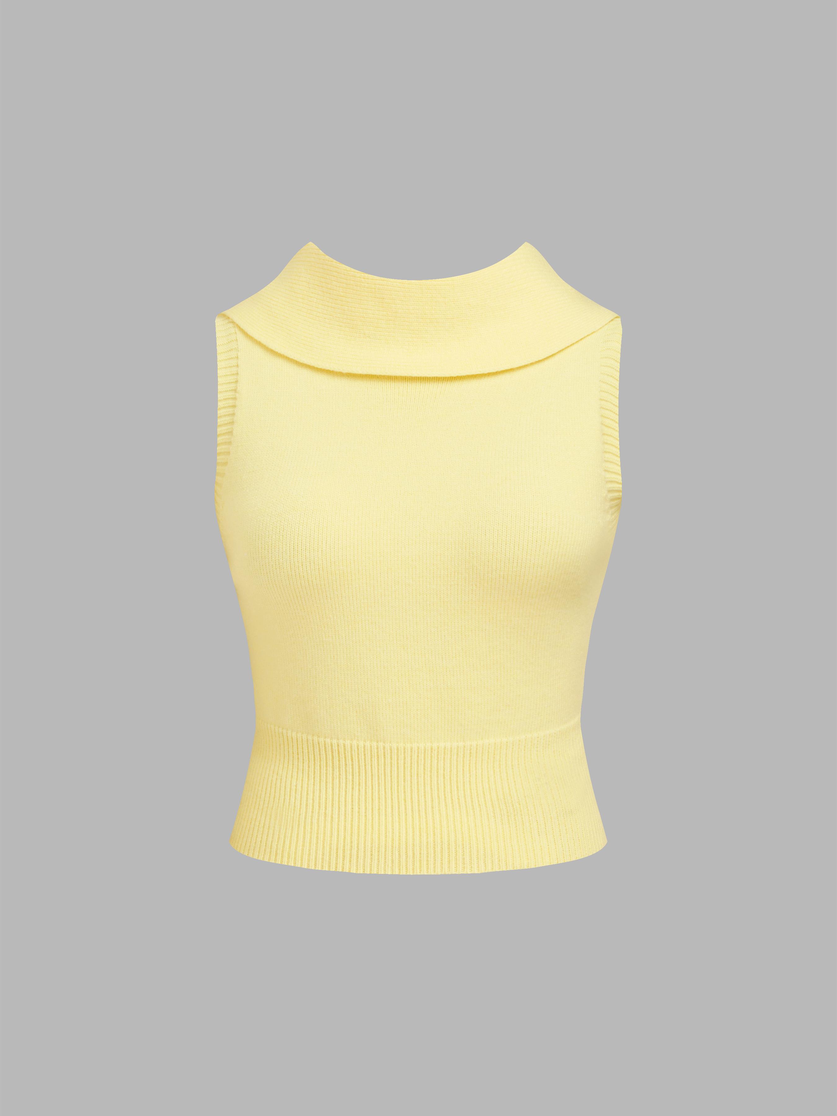 Knitted Collar Tank Top by CIDER