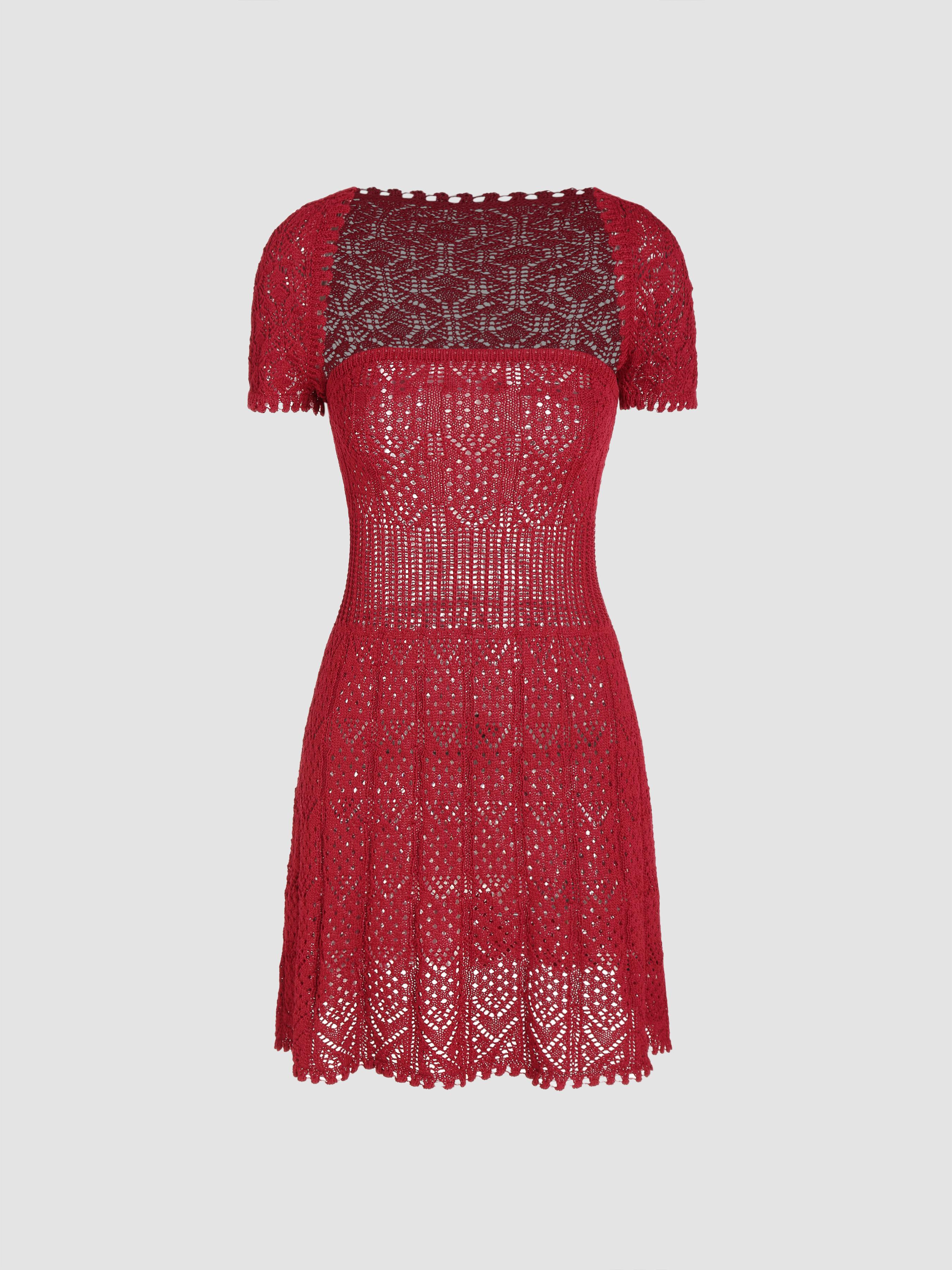 Knitted Tube Mini Dress & Short Sleeve Shrug by CIDER