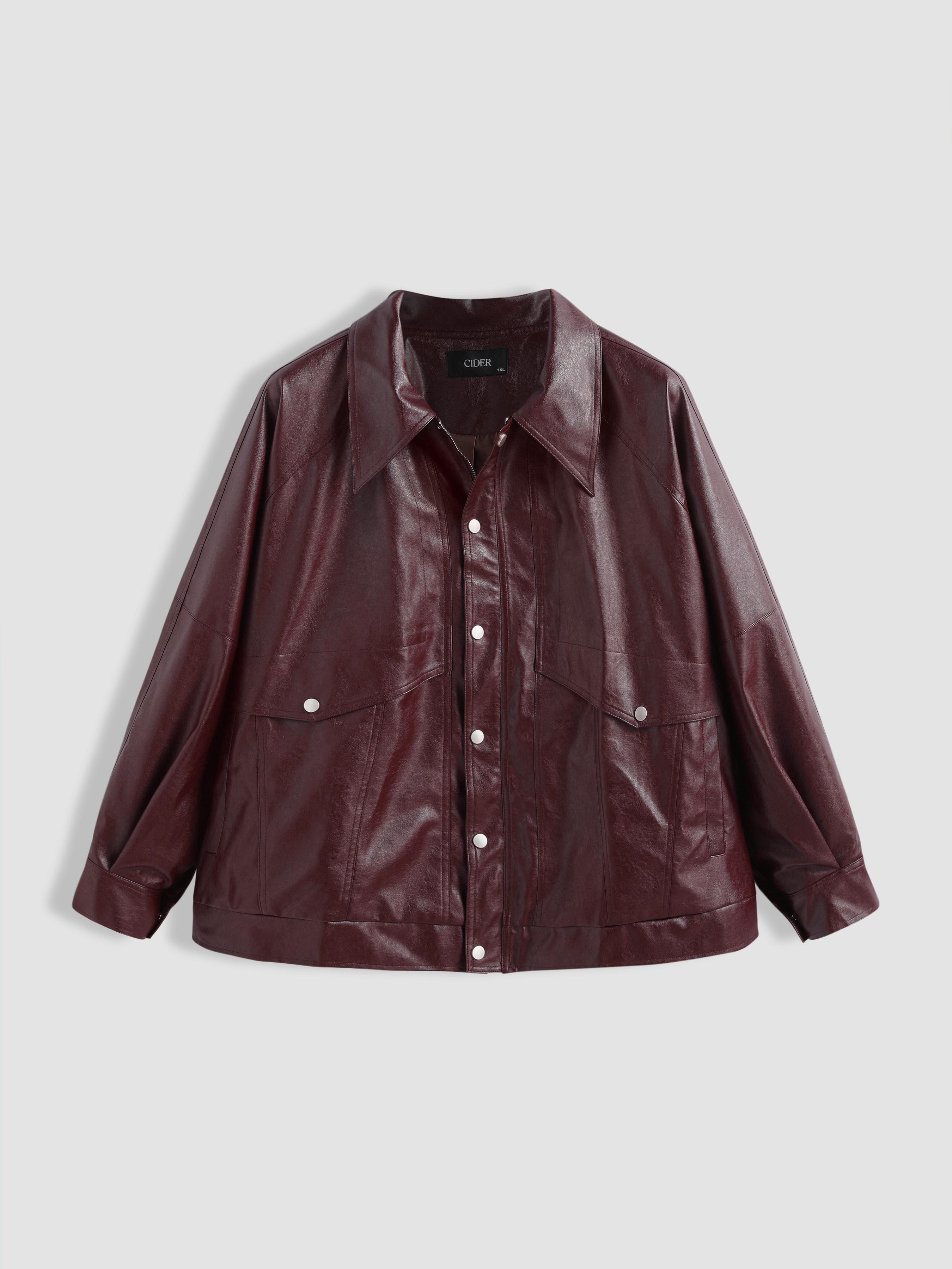 Kurve & Plus Faux-Lederjacke by CIDER