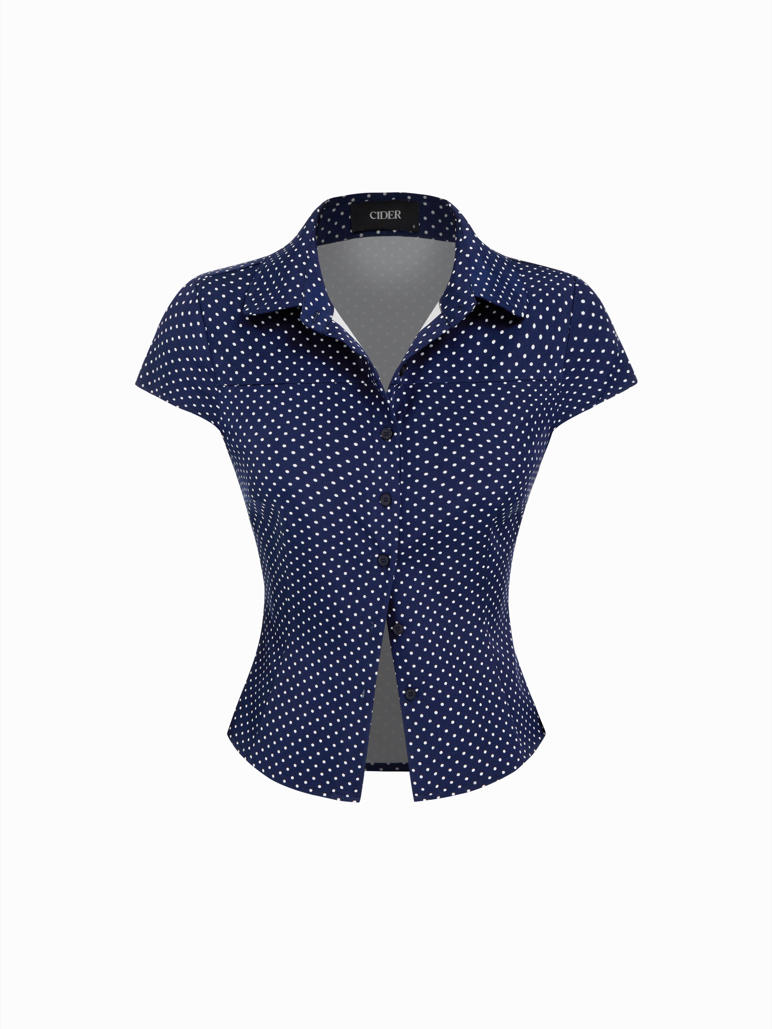 Kurzärmliges gestreiftes Poloshirt aus Baumwollmischung by CIDER