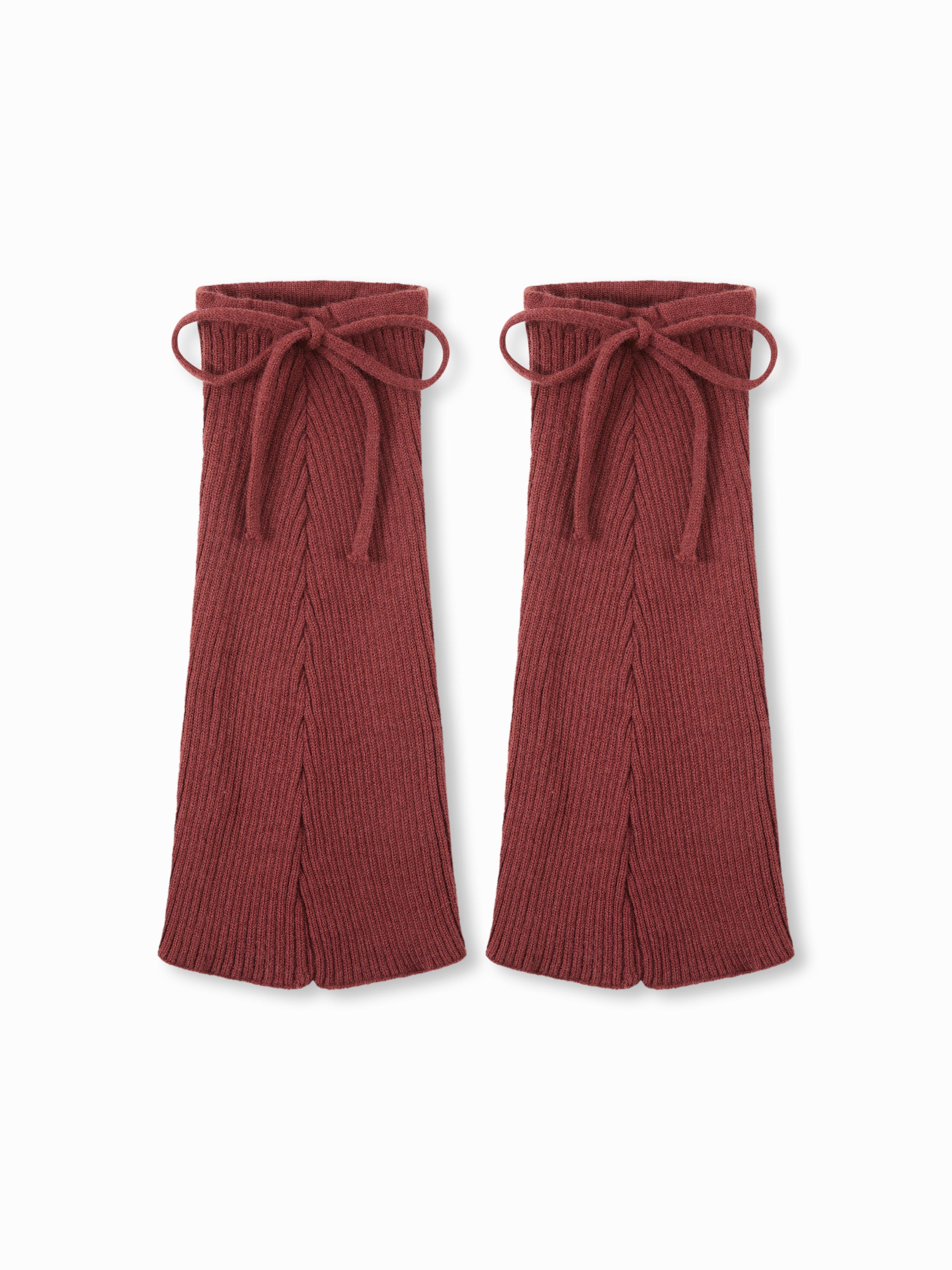 LACE-UP KNITTED LEG WARMERS by CIDER