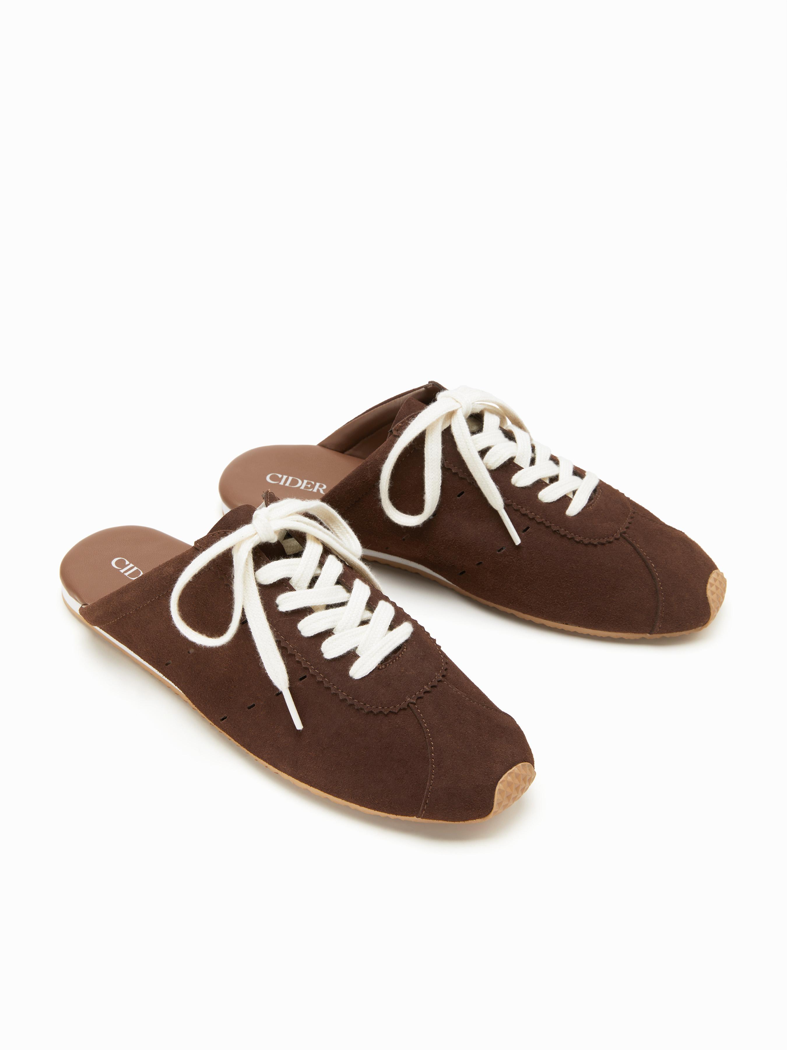 LACE-UP ROUND TOE MULE SNEAKERS by CIDER