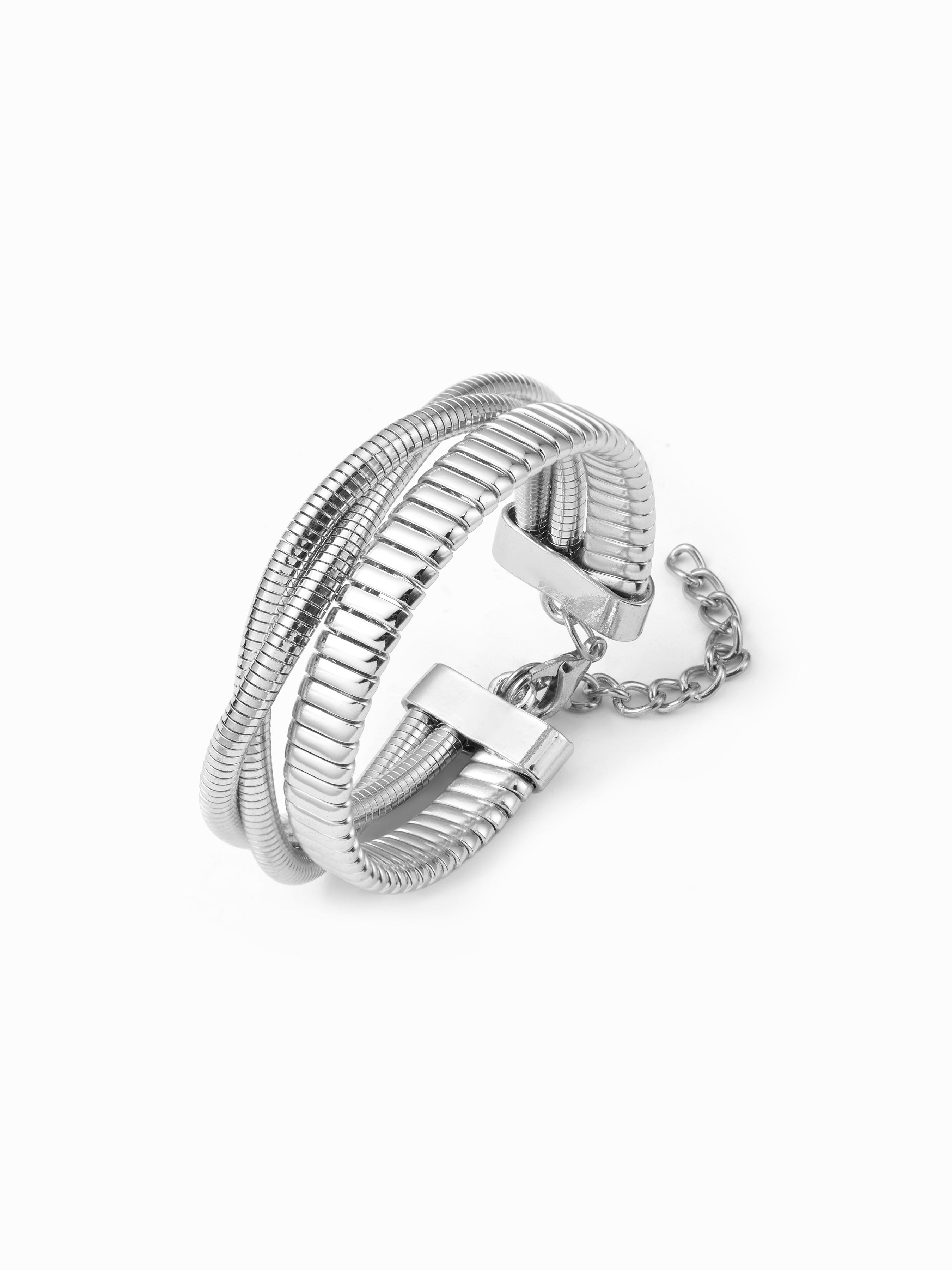 LAYERED TWIST BANGLE by CIDER