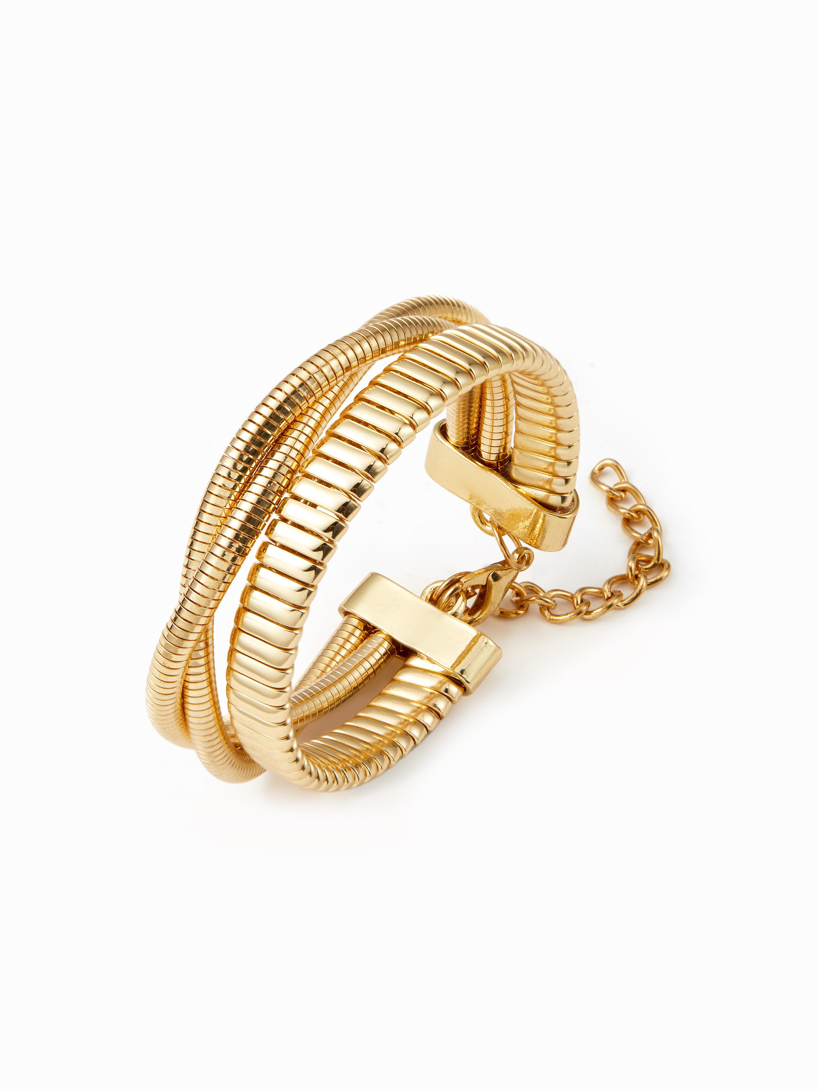 LAYERED TWIST BANGLE by CIDER