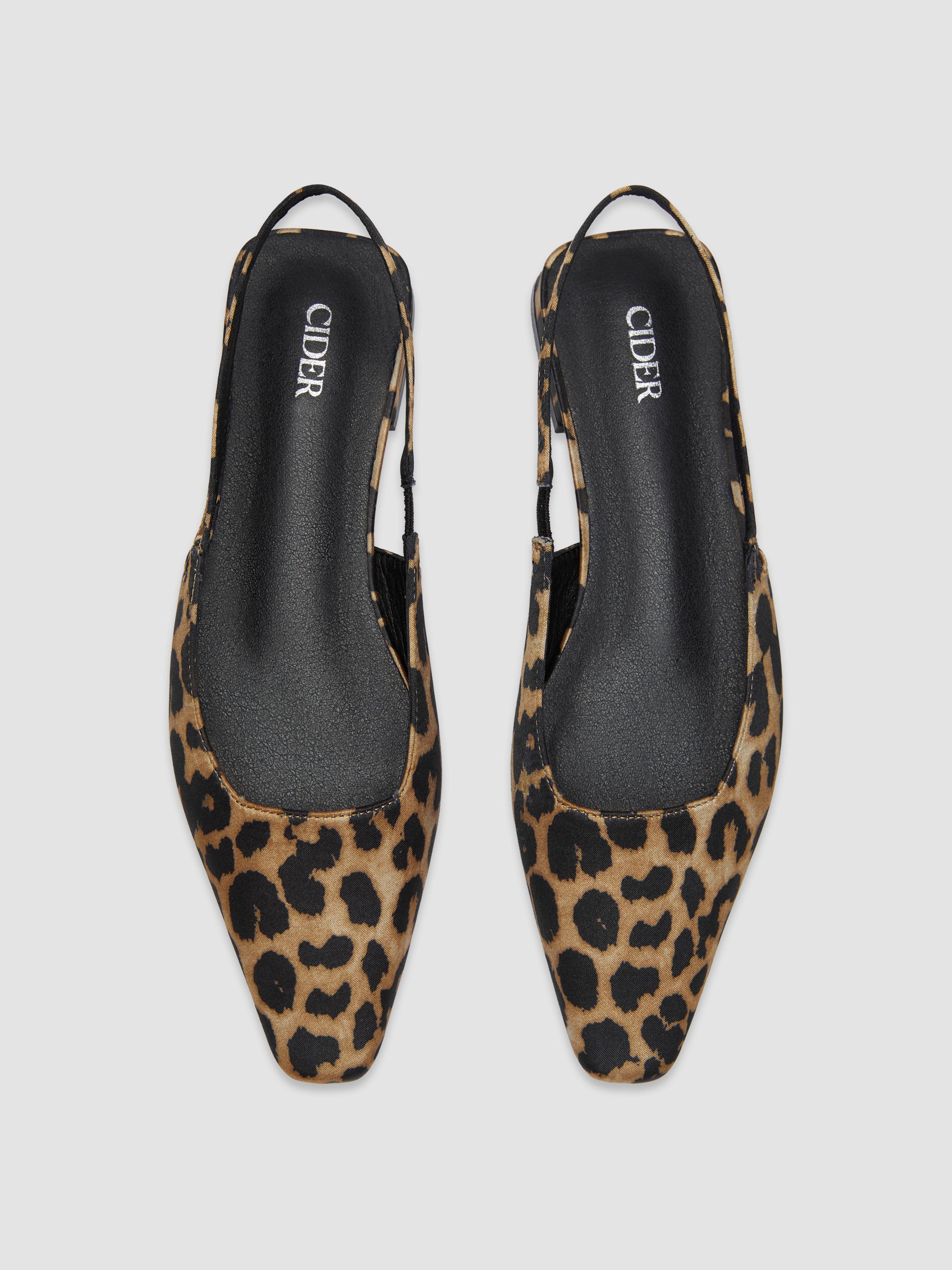 LEOPARD PRINT SLINGBACK FLATS by CIDER