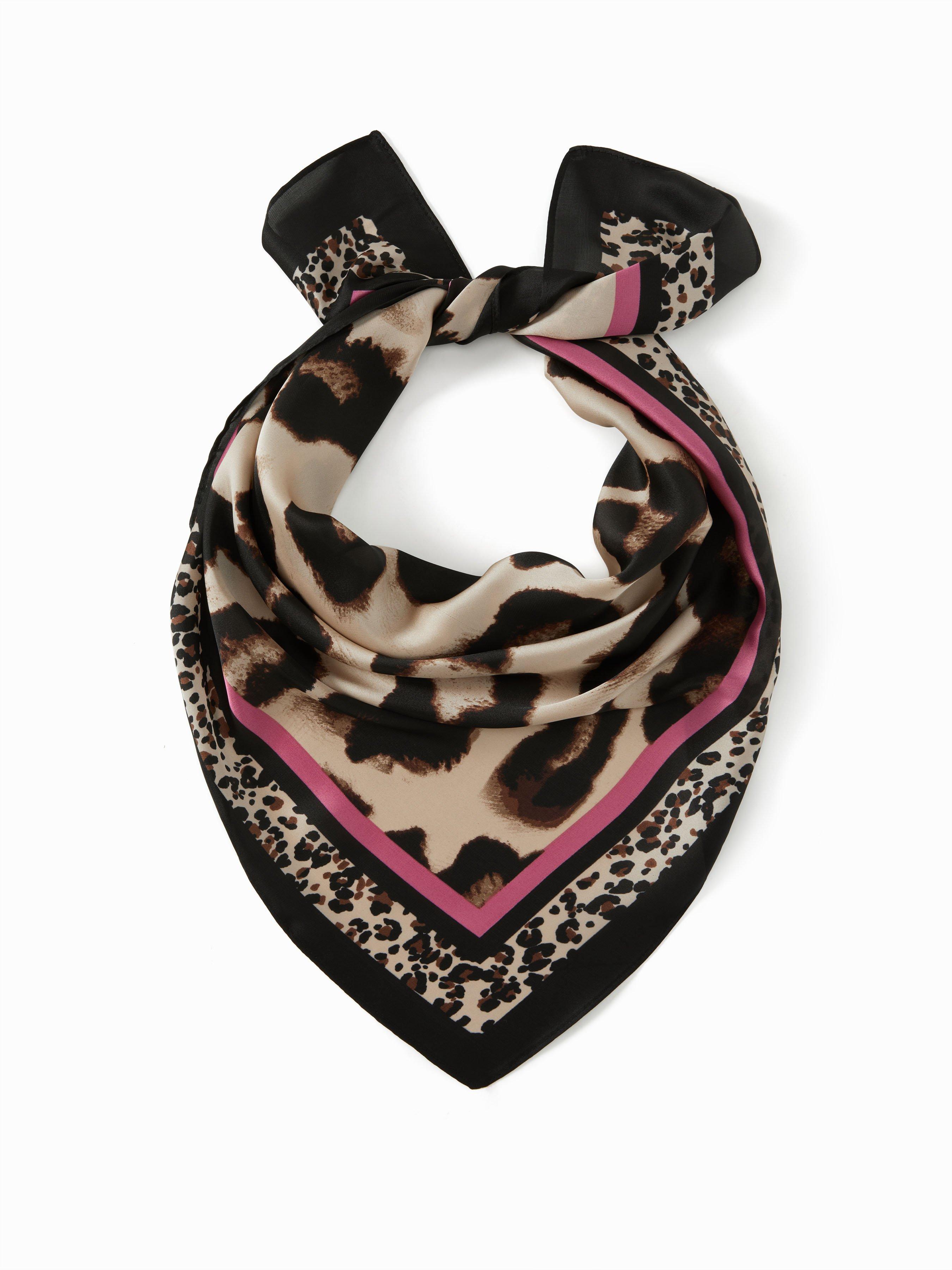 LEOPARD PRINT SQUARE HEADSCARF by CIDER
