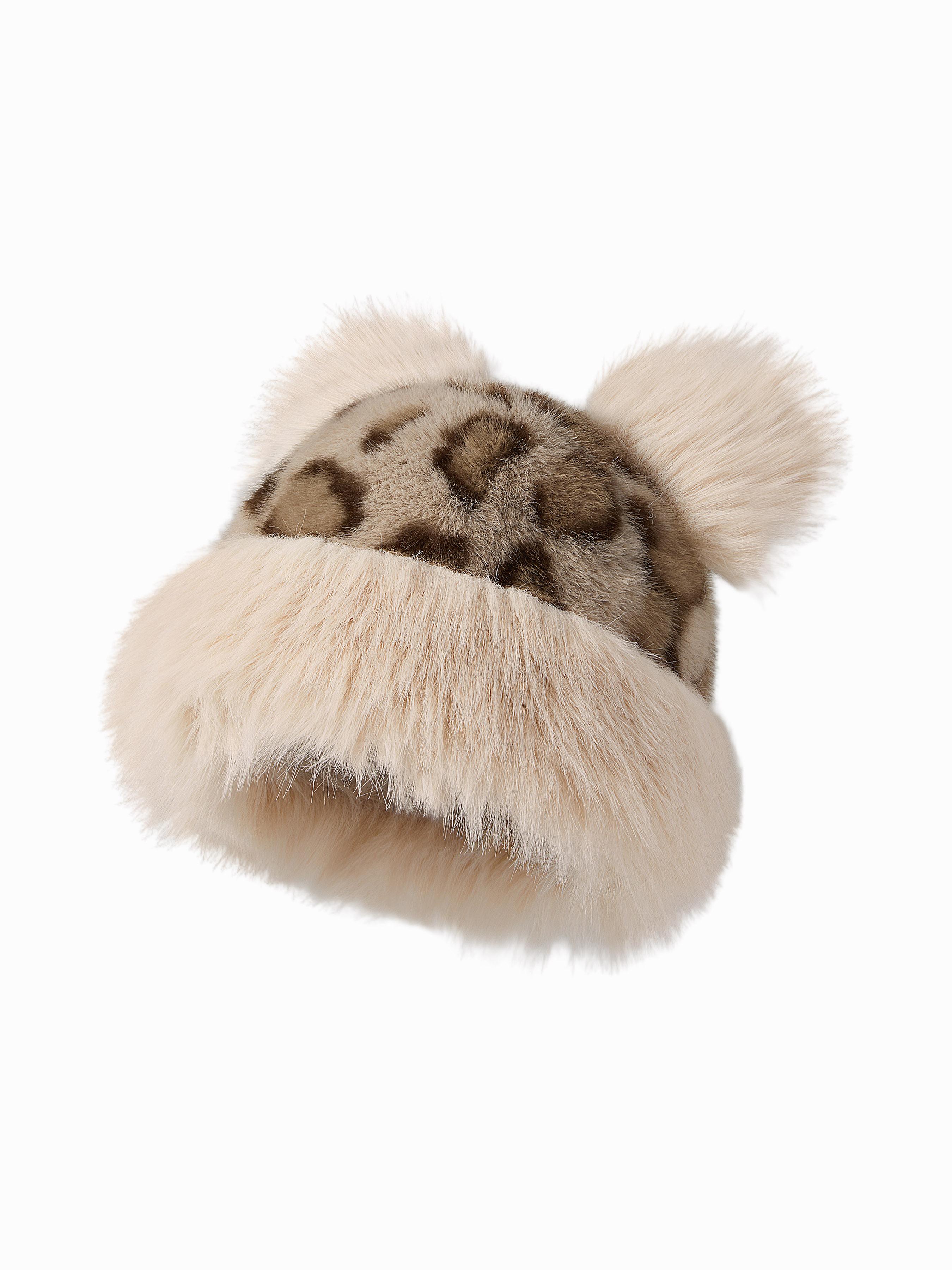 LEOPARD PRINT & BEAR EAR BUCKET HAT by CIDER