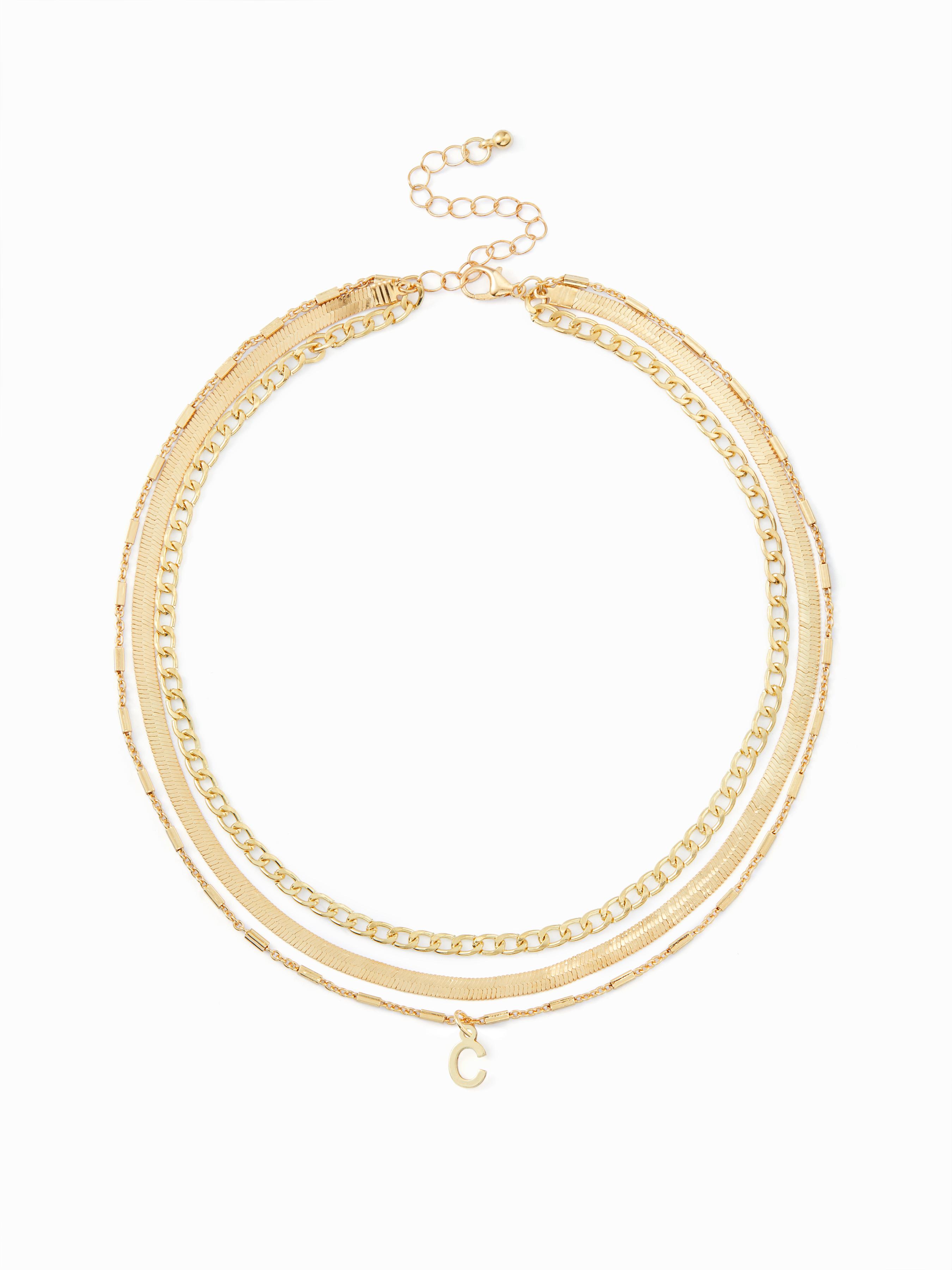 LETTER LAYERED NECKLACE by CIDER