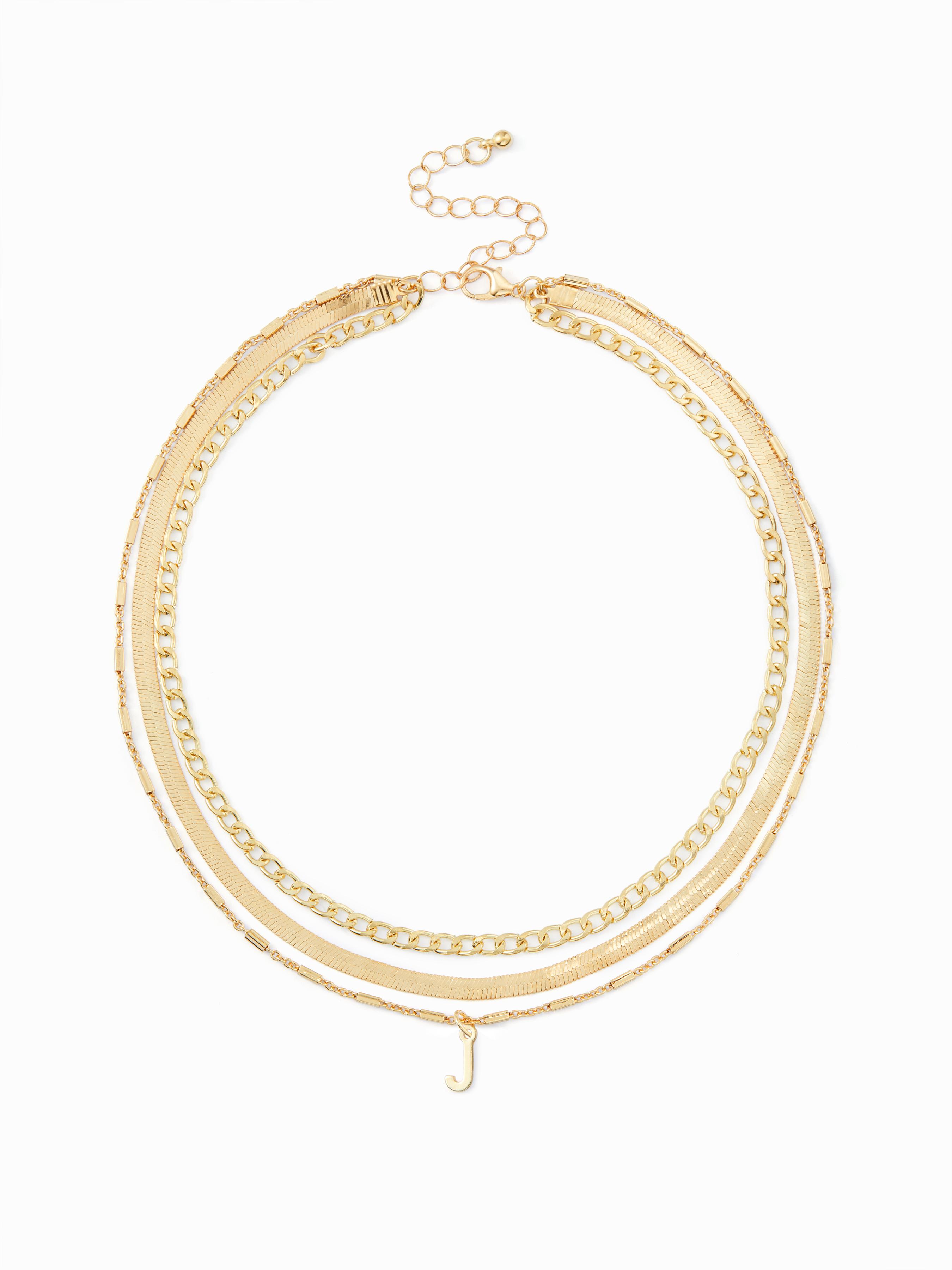 LETTER LAYERED NECKLACE by CIDER
