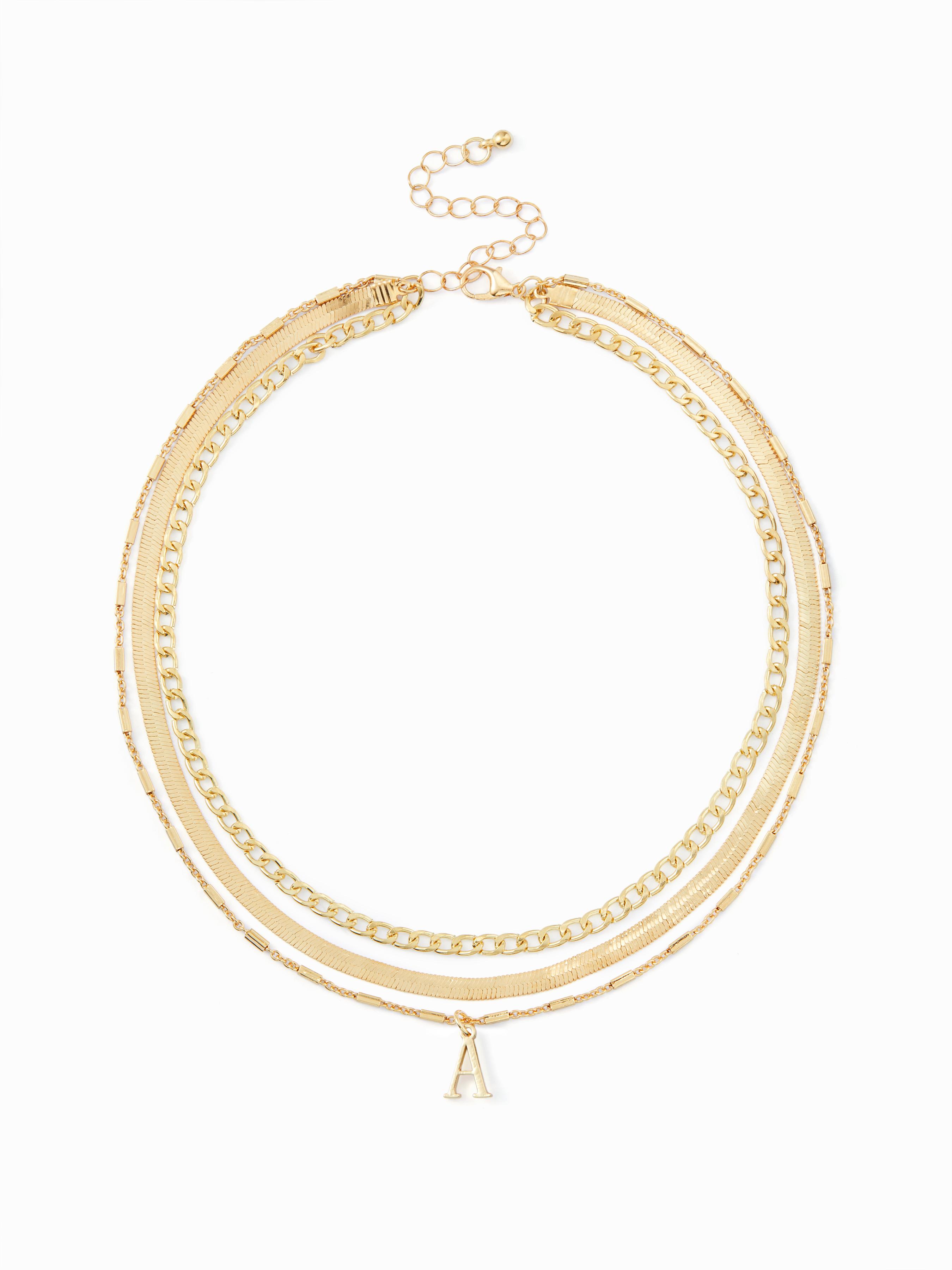 LETTER LAYERED NECKLACE by CIDER