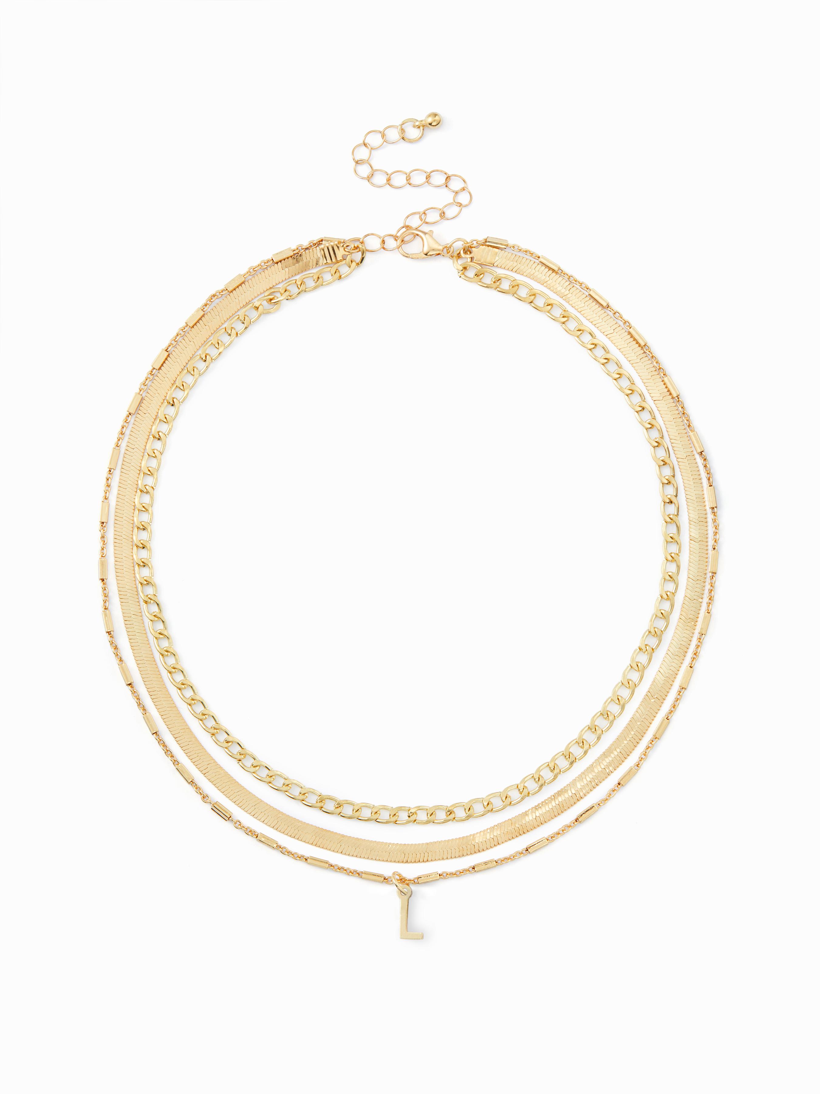 LETTER LAYERED NECKLACE by CIDER