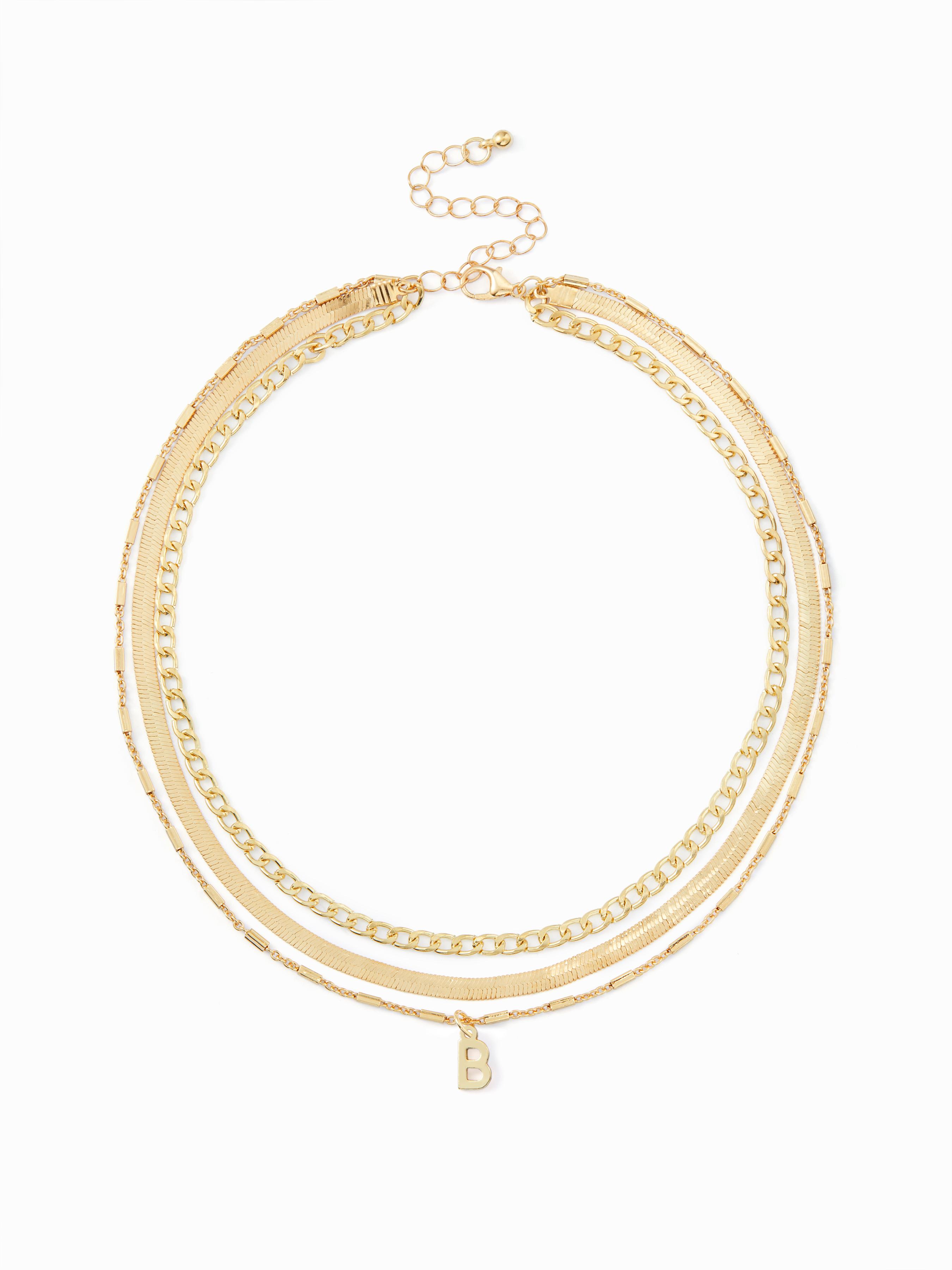 LETTER LAYERED NECKLACE by CIDER