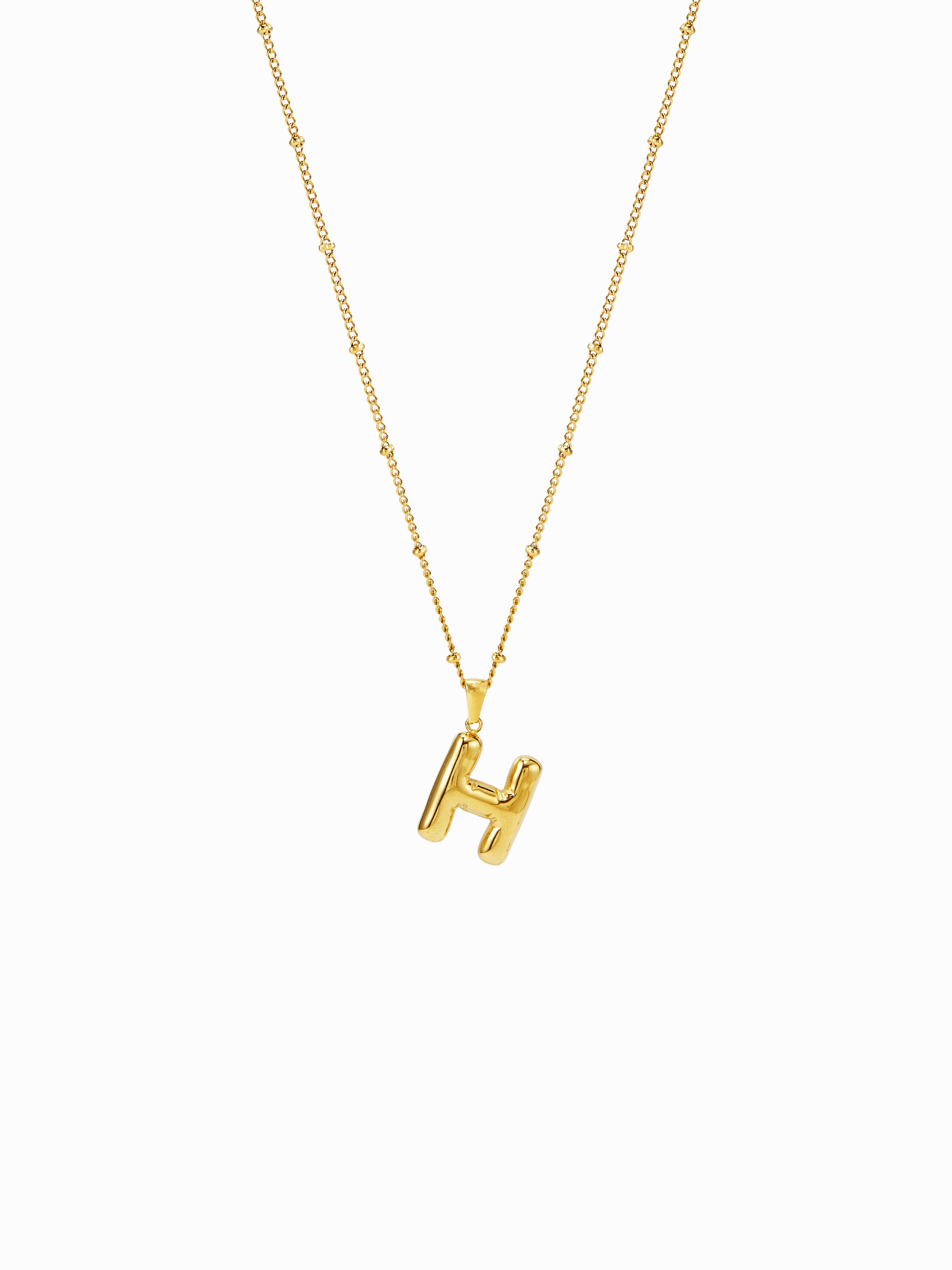 LETTER PENDANT 18K GOLD PLATED STAINLESS STEEL NECKLACE by CIDER