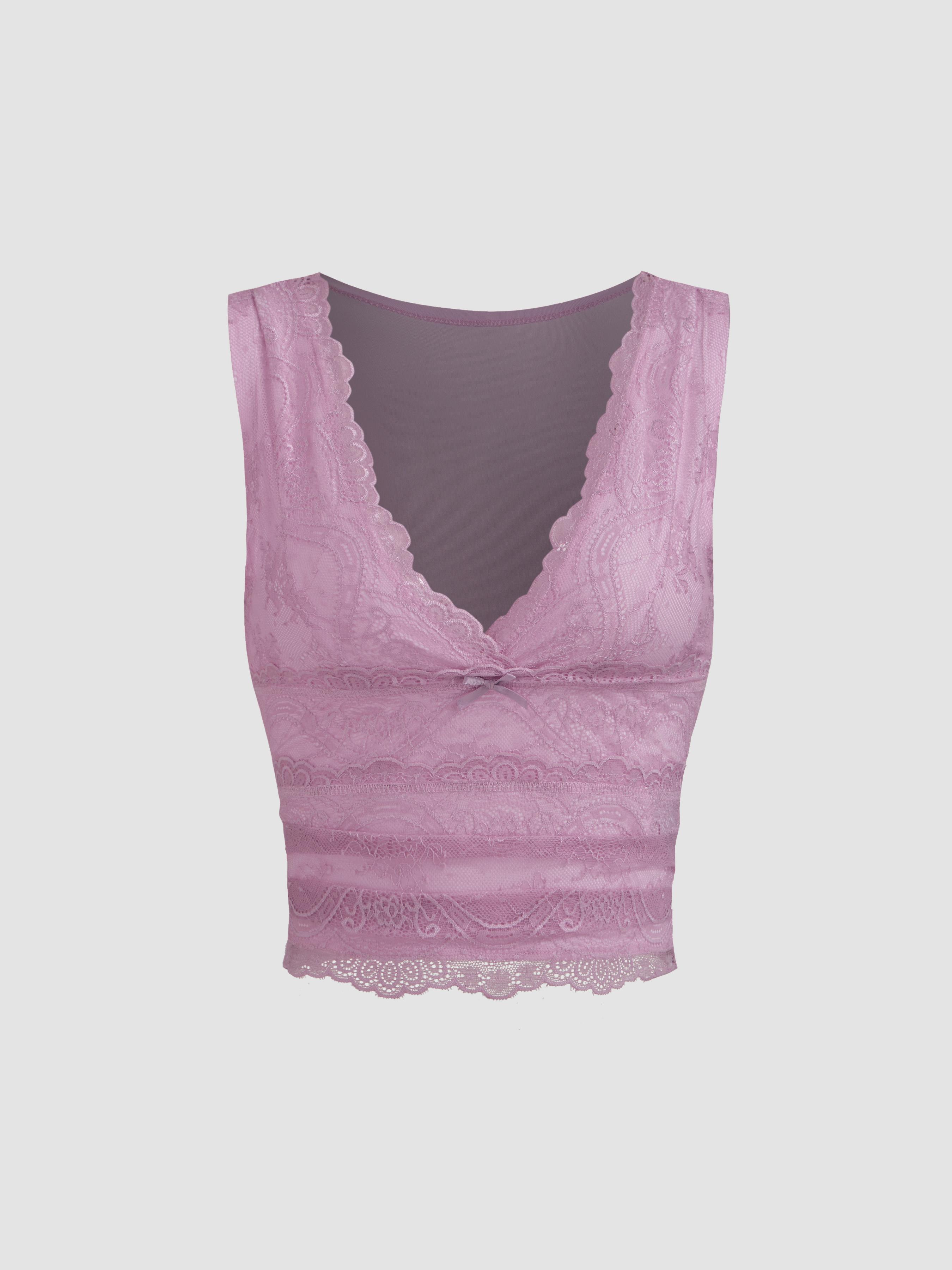 Lace Crop Tank Top by CIDER
