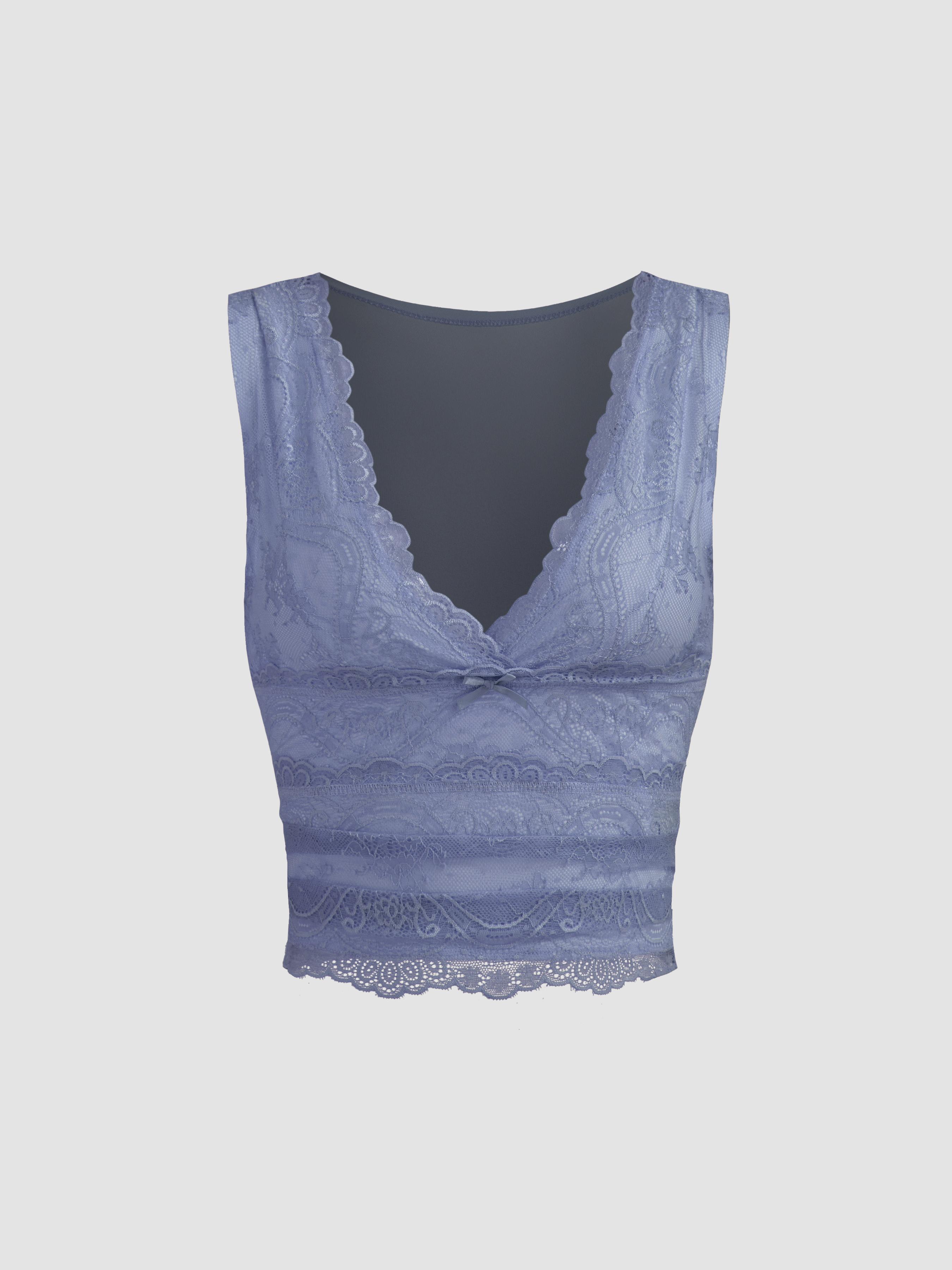 Lace Crop Tank Top by CIDER