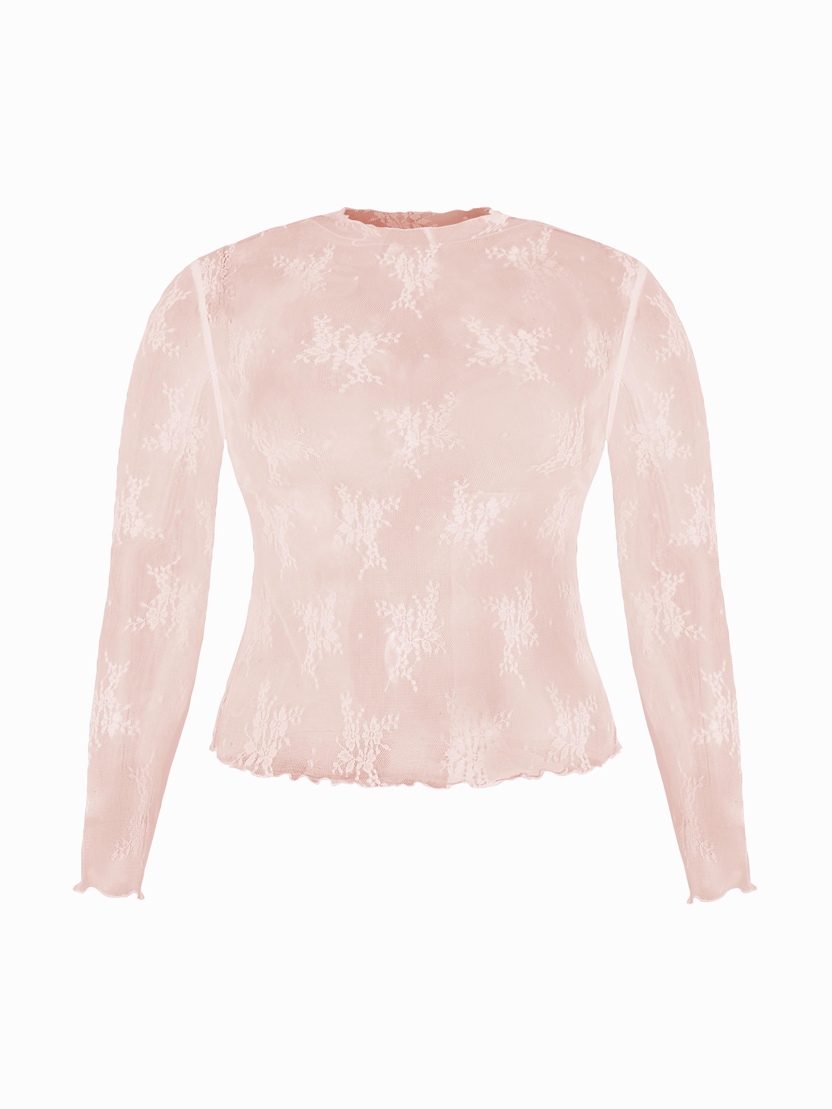 Lace Long Sleeve Top Curve & Plus by CIDER