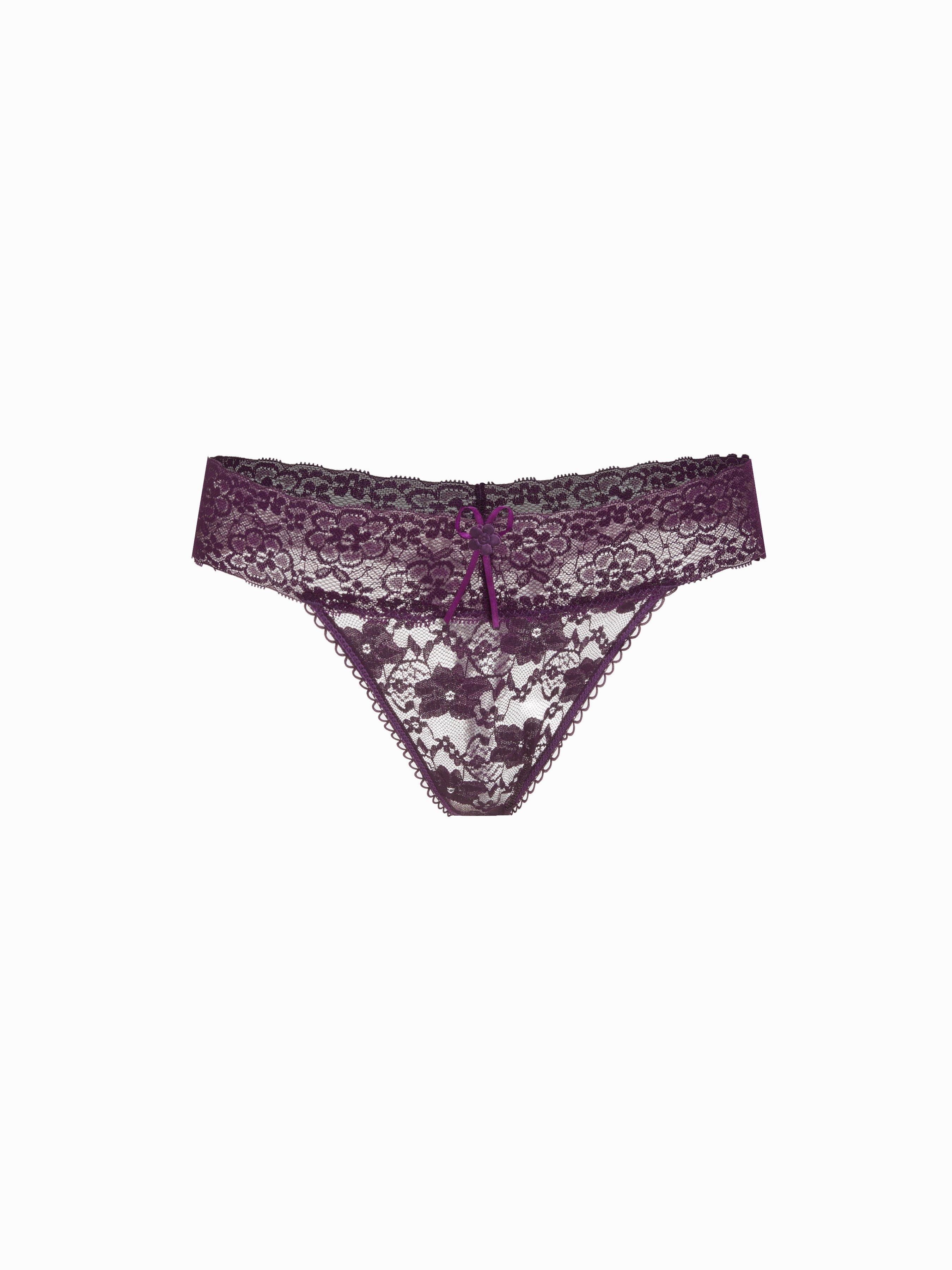Lace Mid Rise Floral See-through Panty by CIDER
