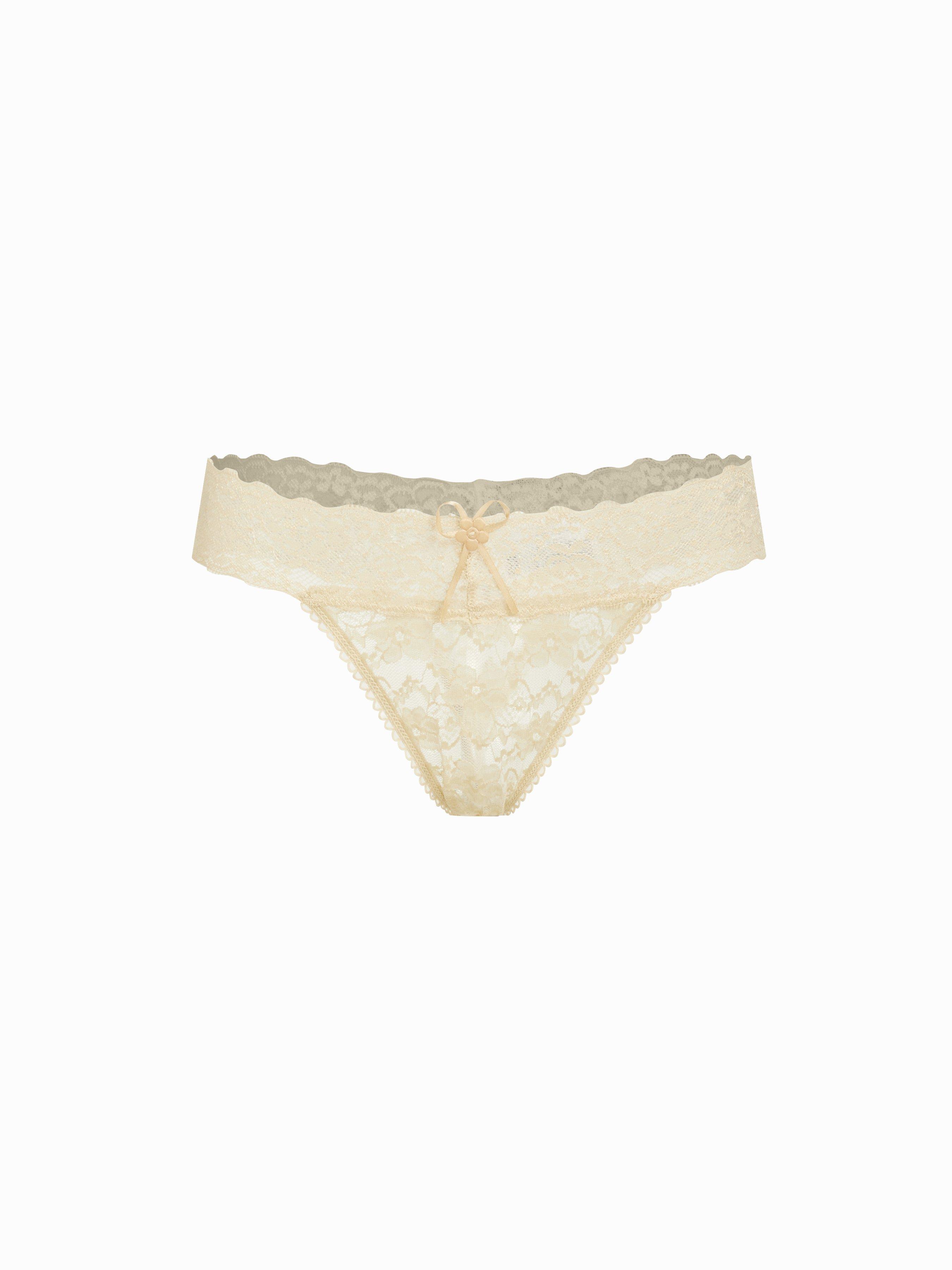 Lace Mid Rise Floral See-through Panty by CIDER