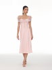 Lace Ruffle Sweetheart Neck Bowknot A-Line Midi Dress by CIDER Lace Ruffle Sweetheart Neck Bowknot A-Line Midi Dress by CIDER