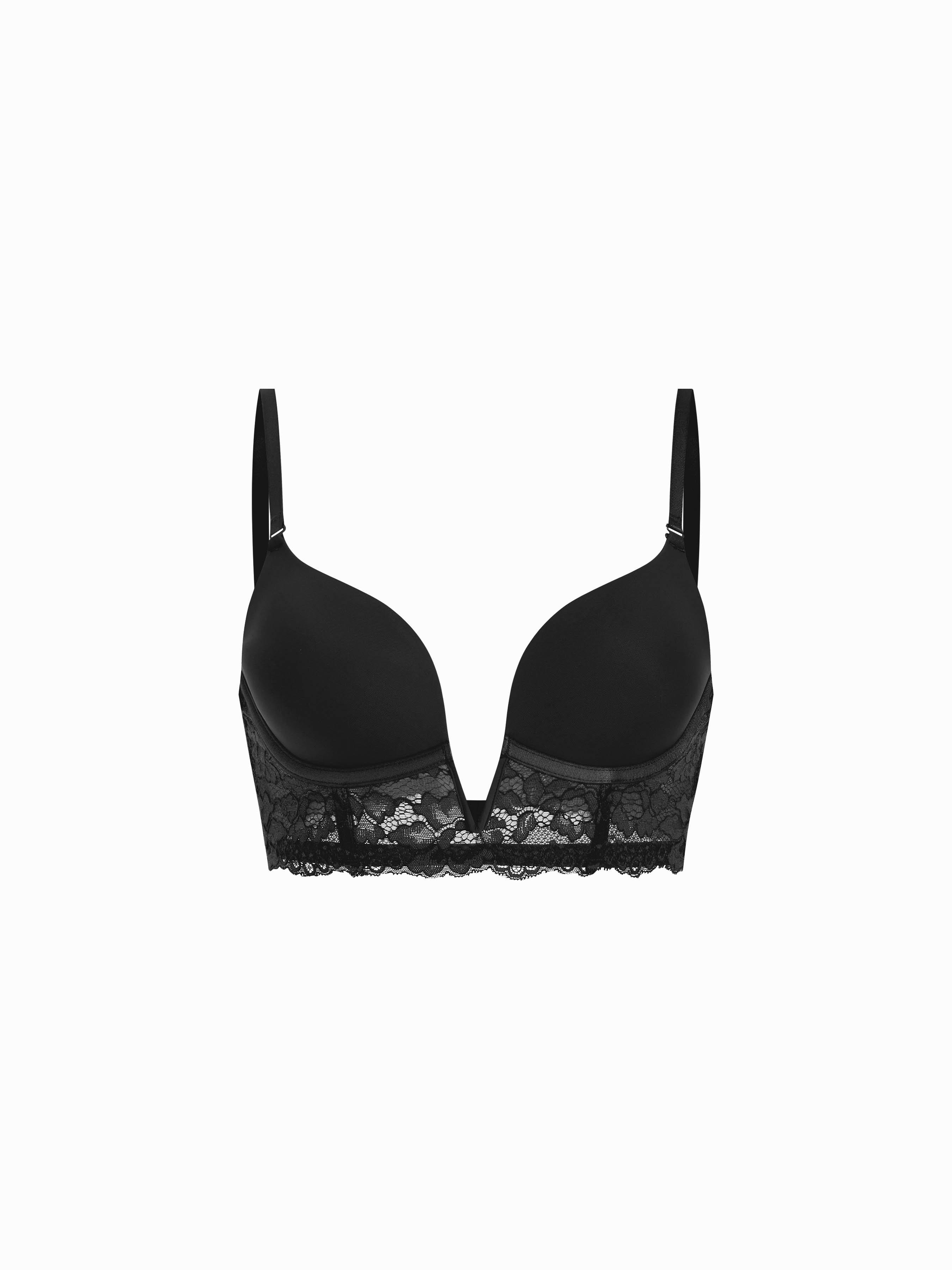 Lace V-Neck Underwire Plunge Bralette by CIDER