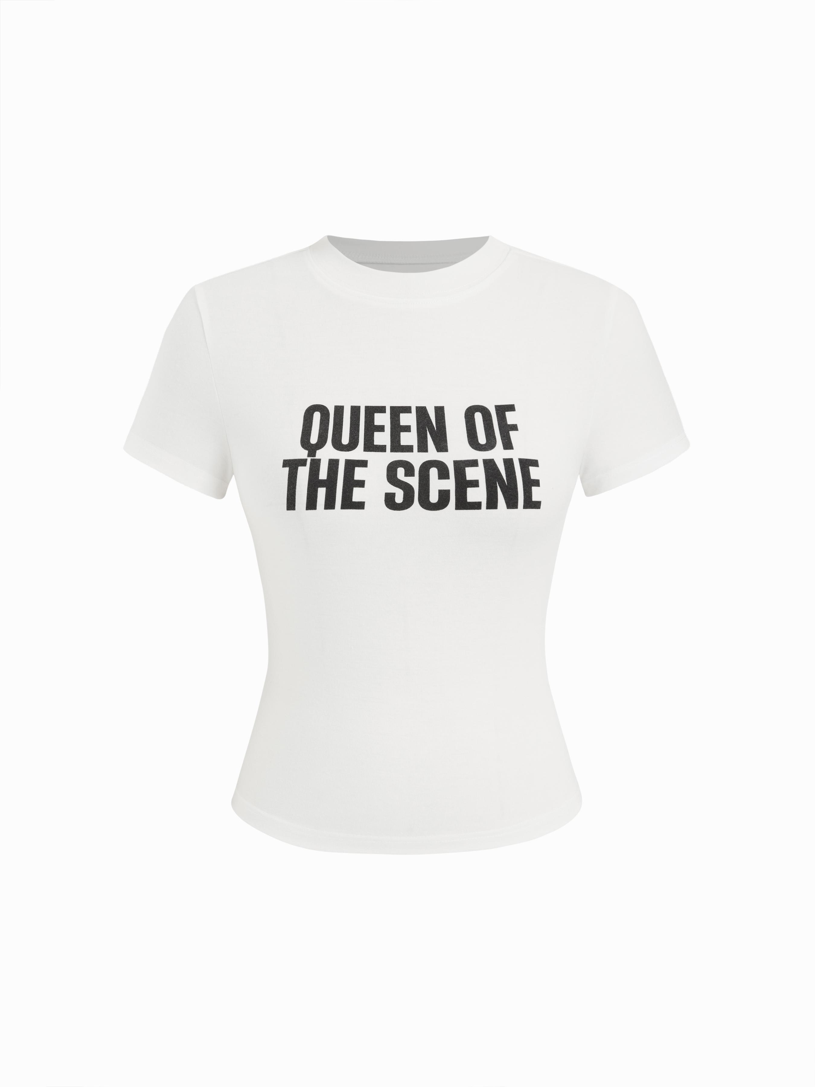 Letter Graphic Short Sleeve Tee by CIDER