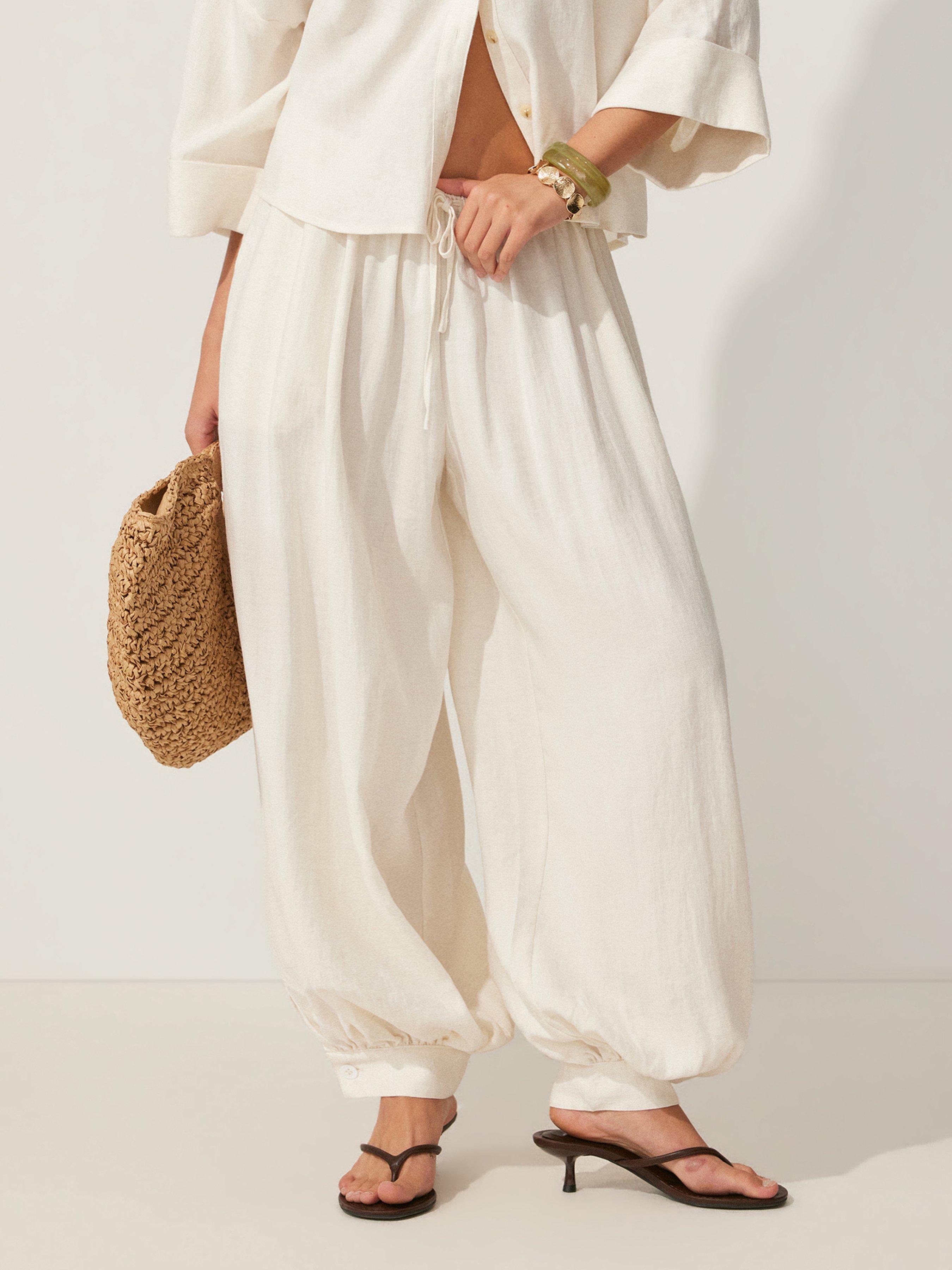 Low Rise Drawstring Waist Bloomer Trousers by CIDER