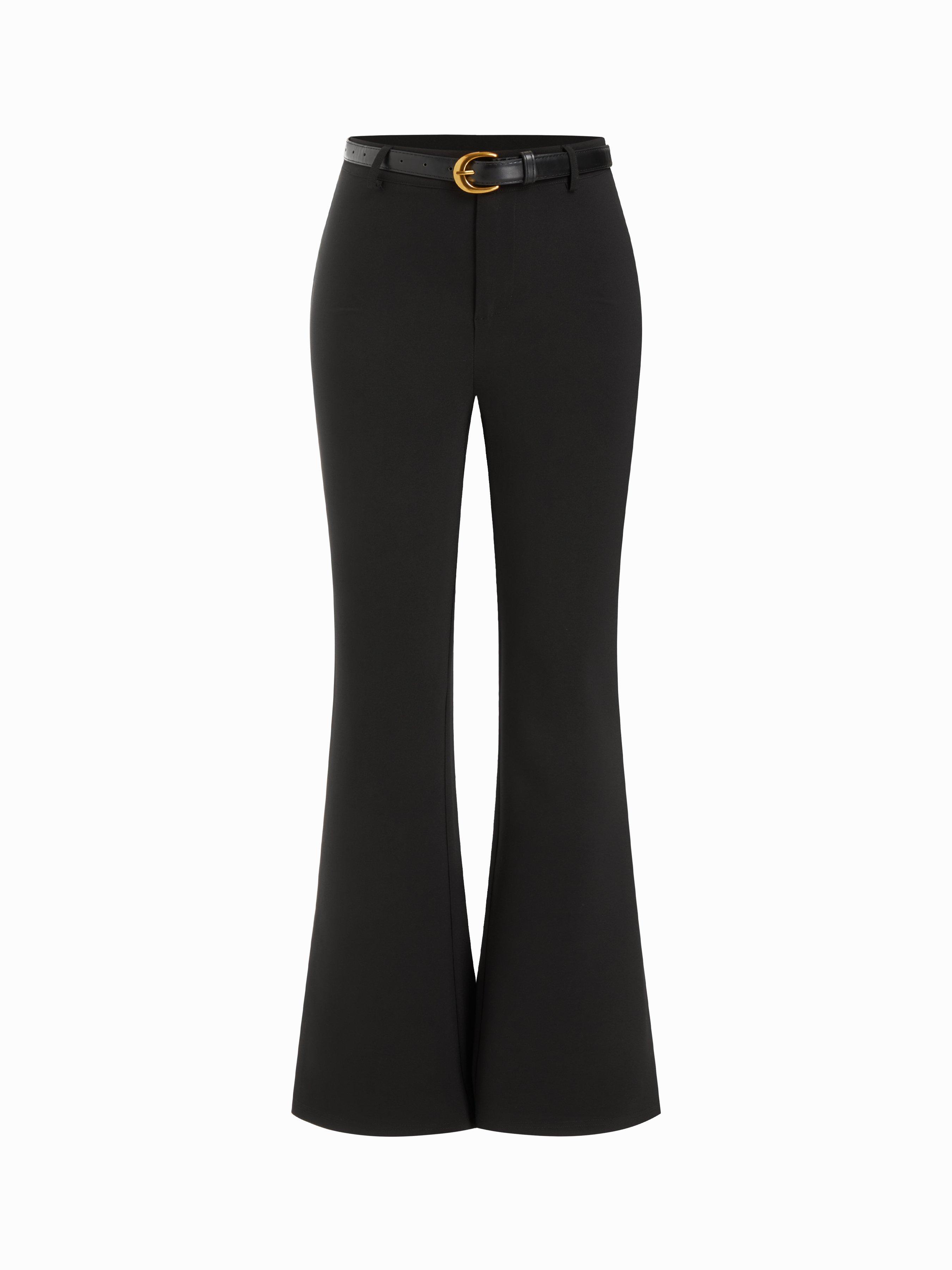 Low Rise Flared Trousers With Belt by CIDER