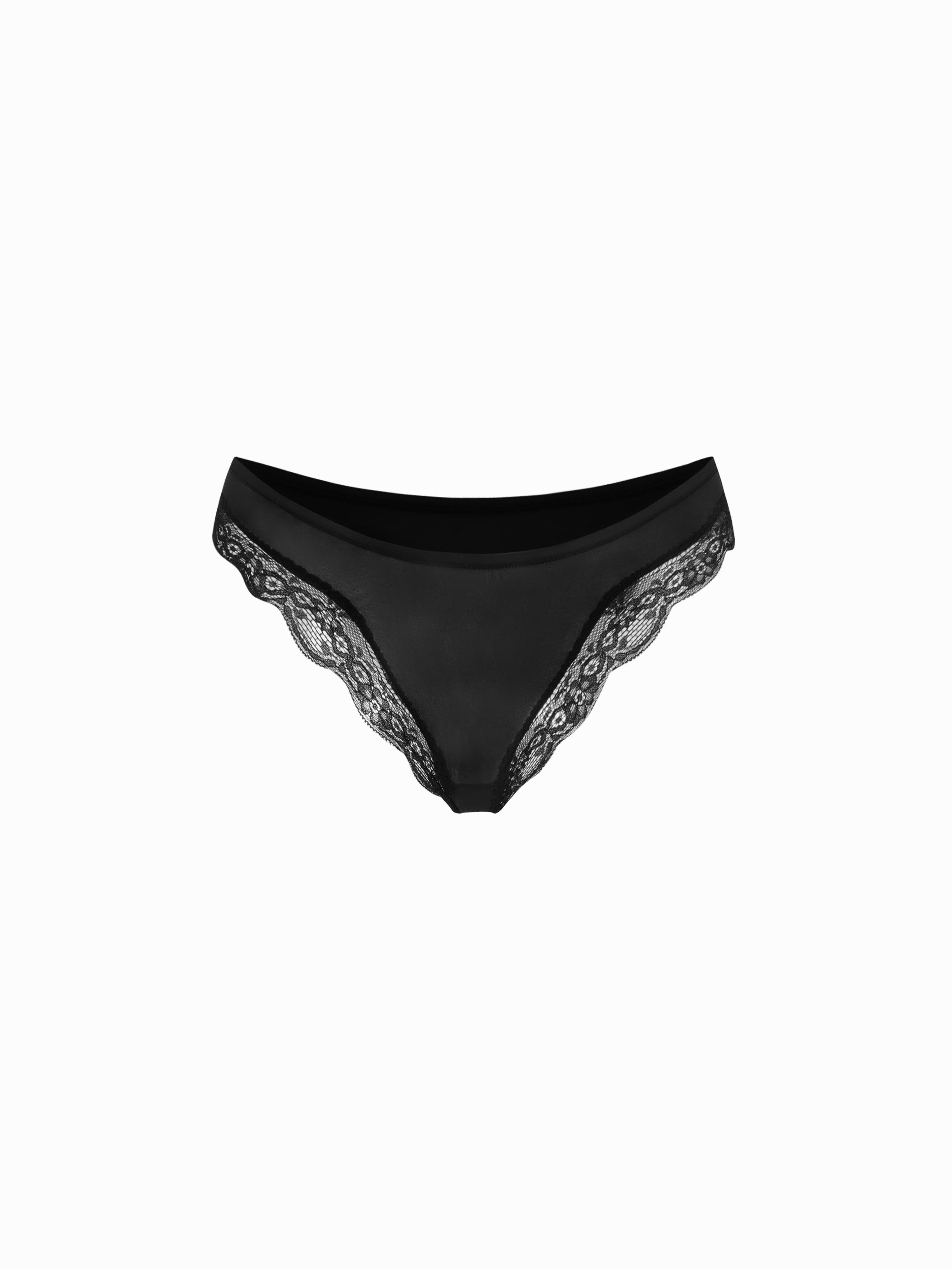 Low Rise Lace Trim Bikini Panty by CIDER
