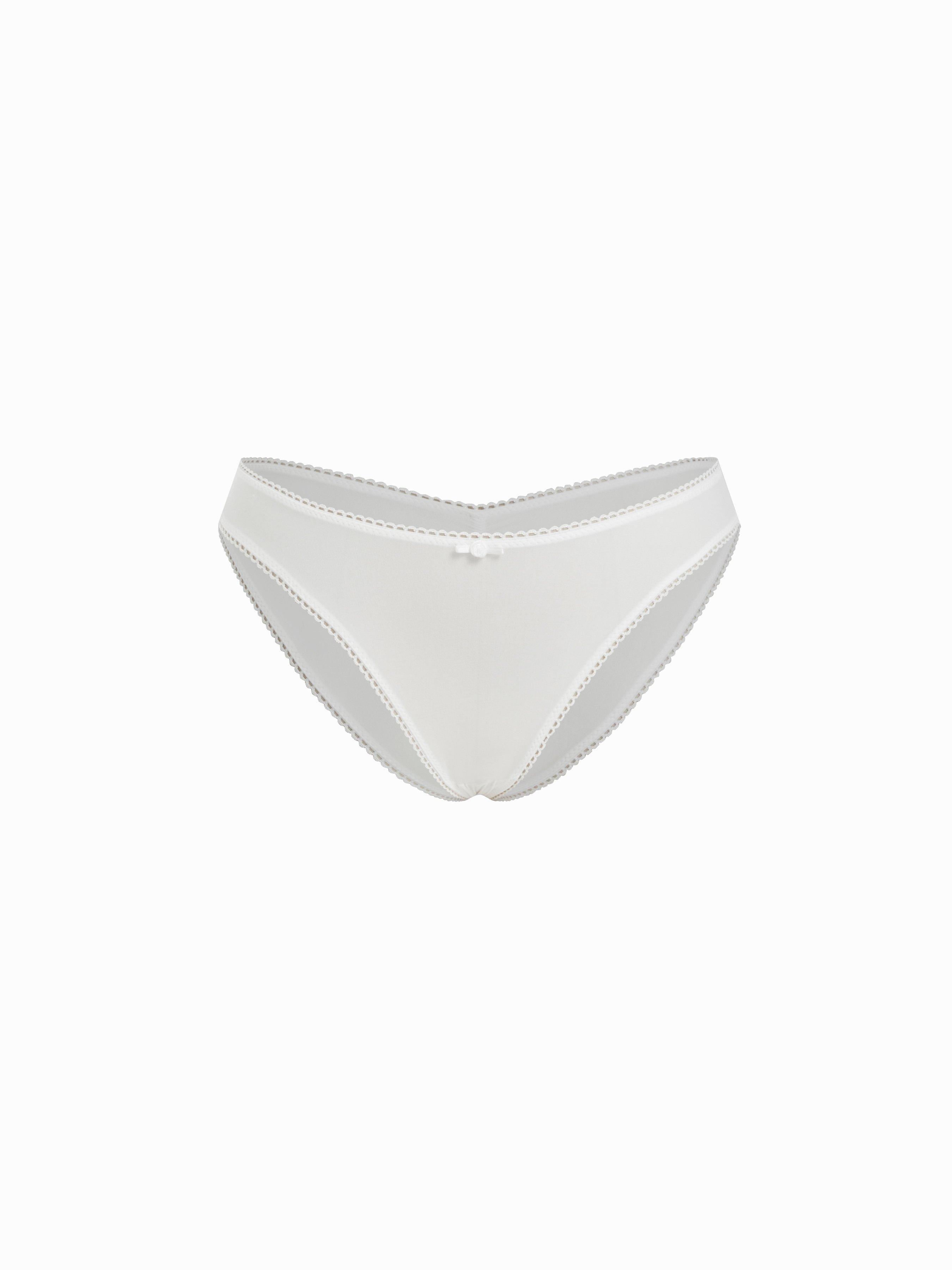 Low Rise Lace Trim Rosette Brief by CIDER