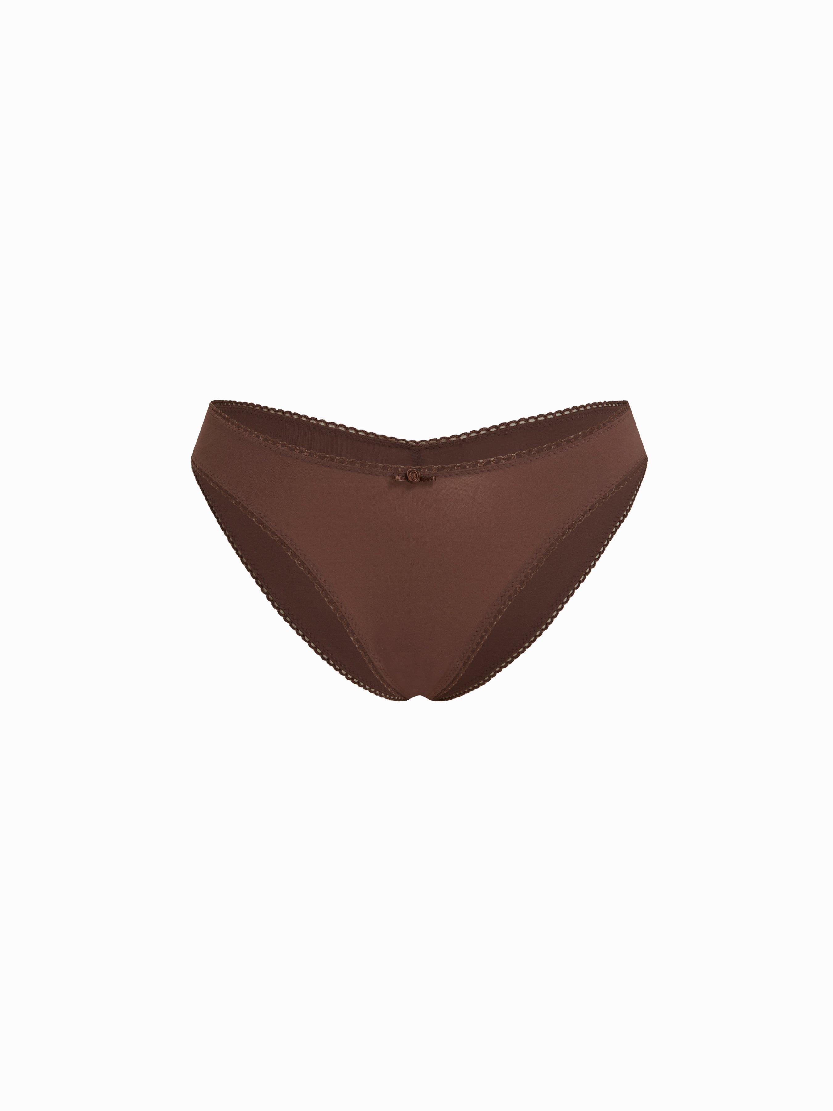 Low Rise Lace Trim Rosette Brief by CIDER