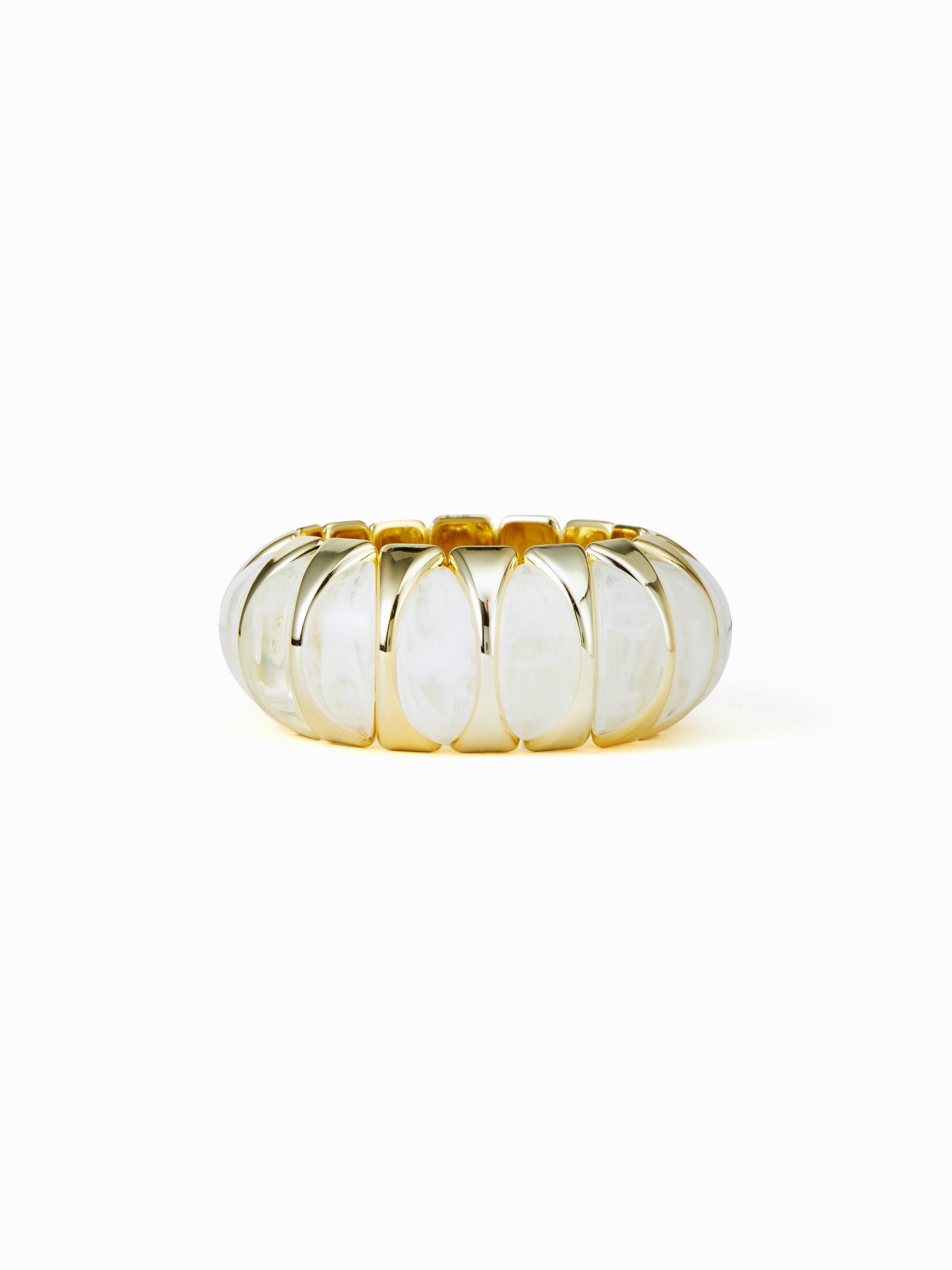 MARBLE TEXTURED CURVE BANGLE BRACELET by CIDER