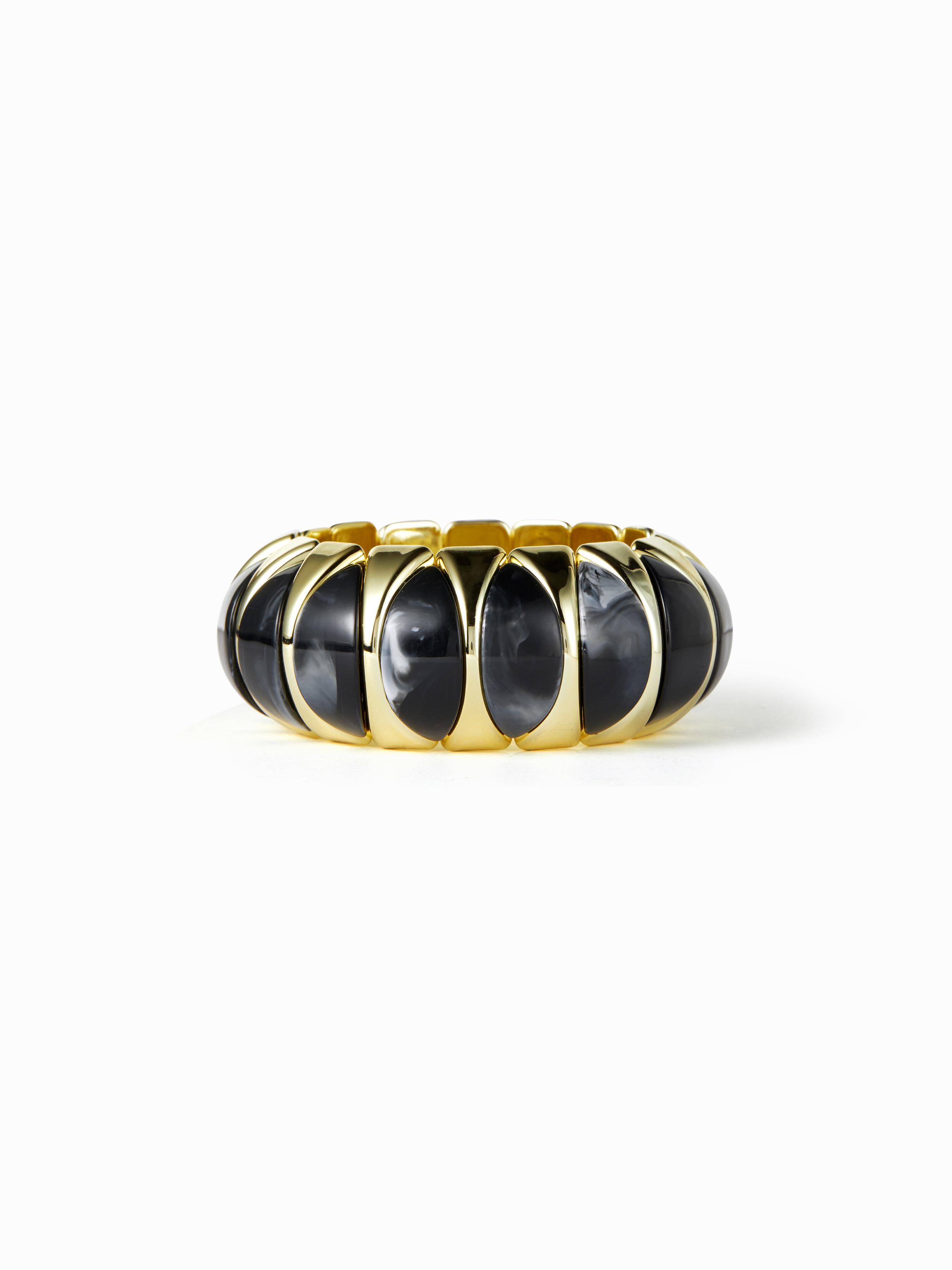 MARBLE TEXTURED CURVE BANGLE BRACELET by CIDER