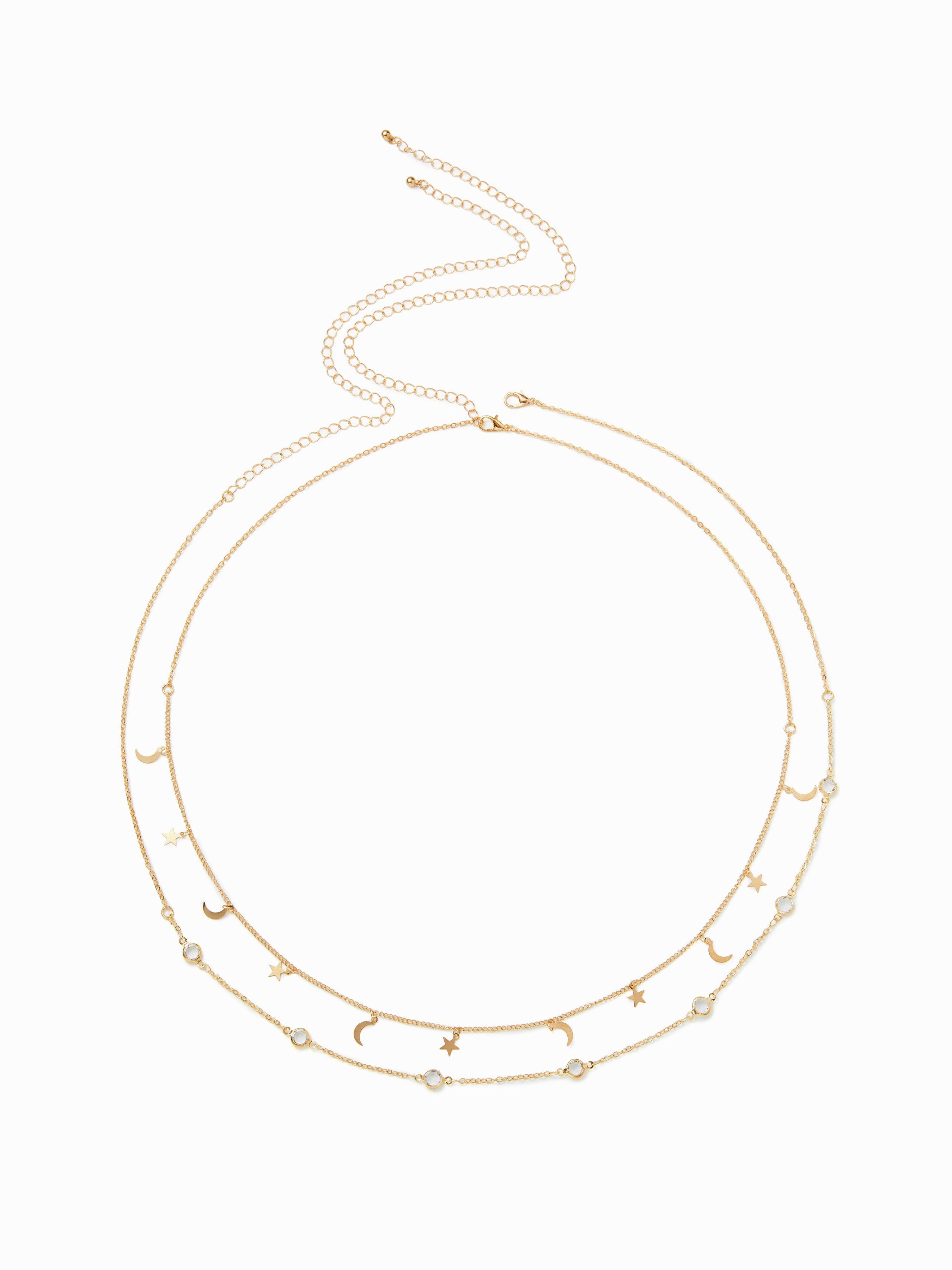 MOON & STAR & RHINESTONE WAIST CHAIN by CIDER