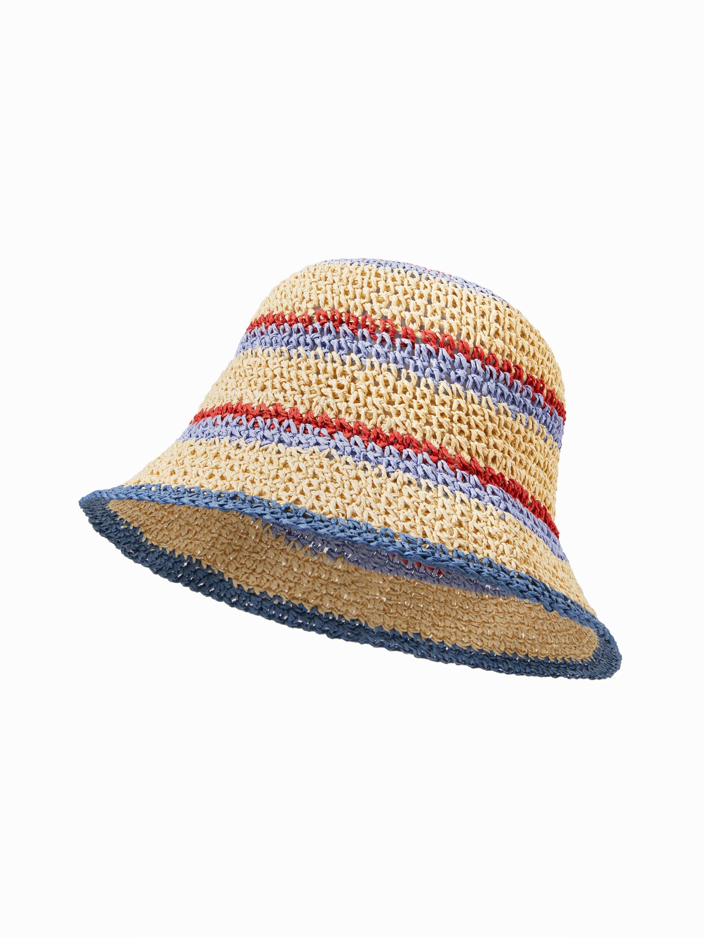MULIT-COLOR STRIPE WOVEN BUCKET HAT by CIDER