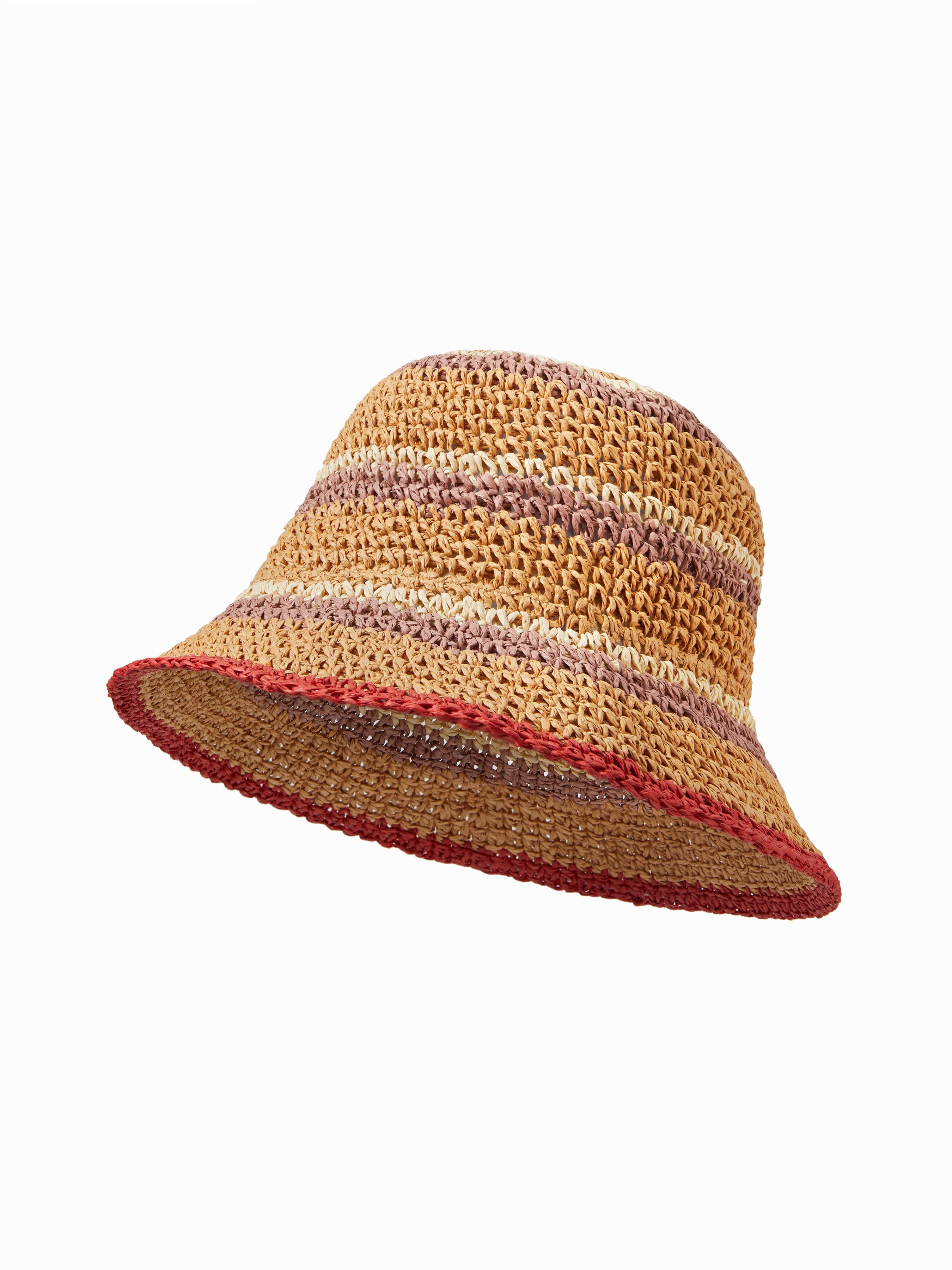 MULIT-COLOR STRIPE WOVEN BUCKET HAT by CIDER