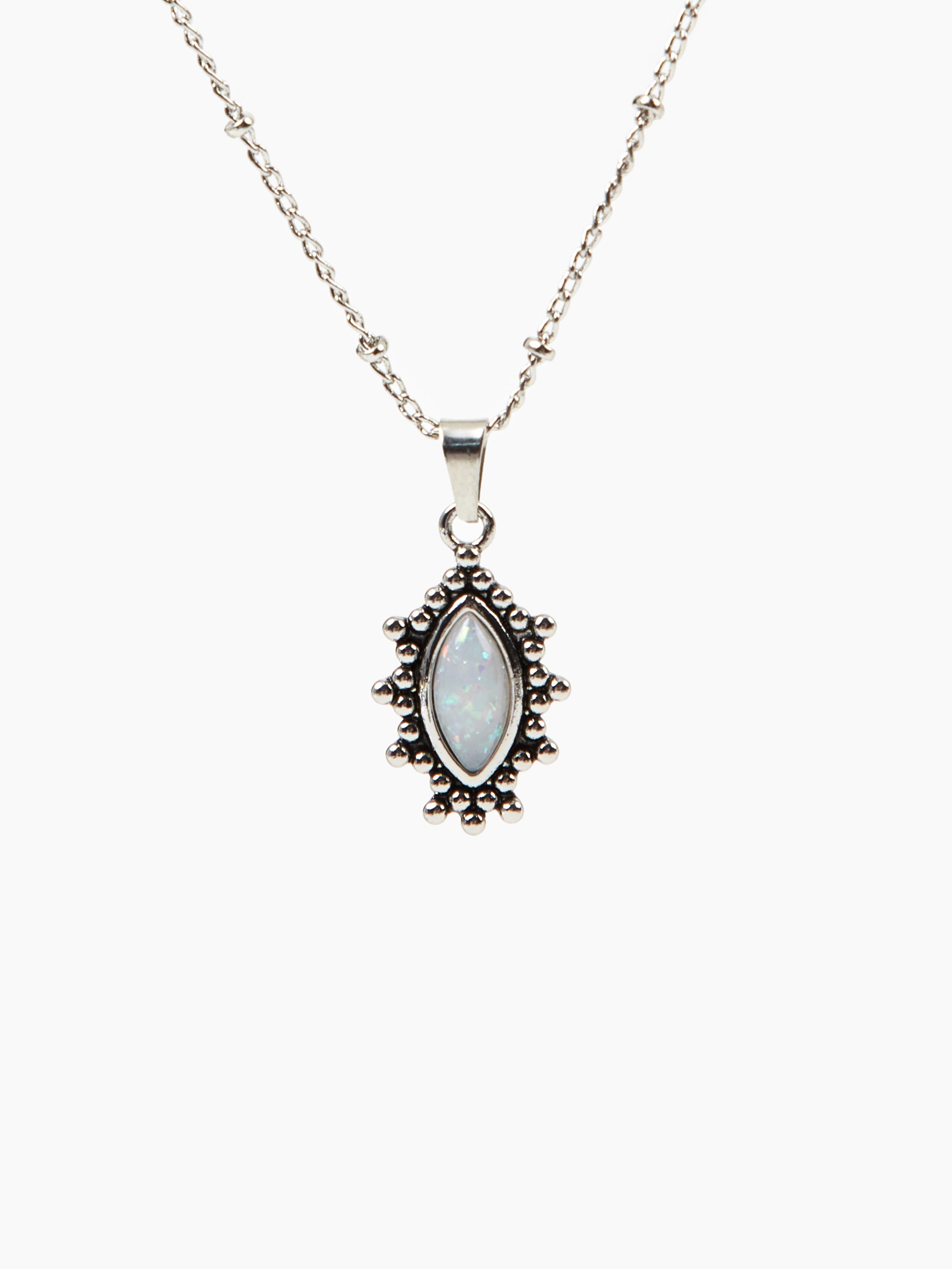 Marquise Cut Opal Necklace by CIDER