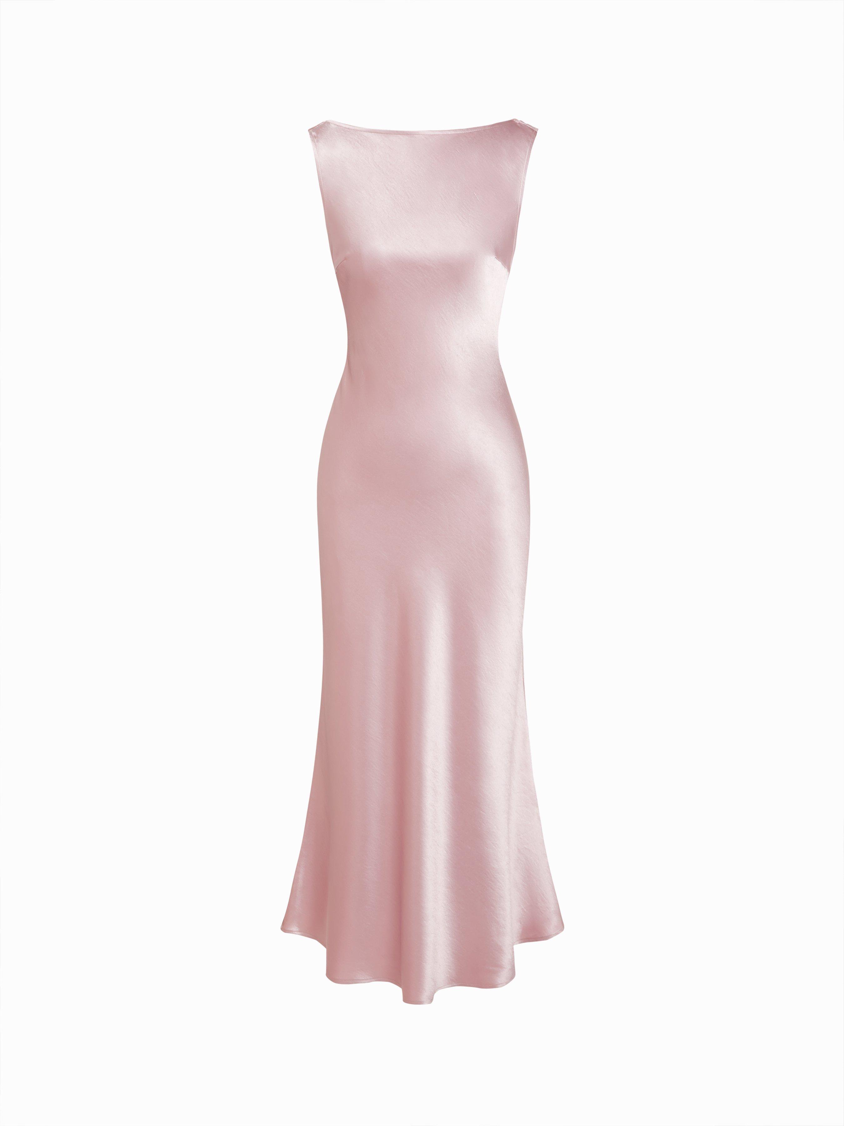Mesh Polka Dot Cowl Neck Backless Mermaid Maxi Dress by CIDER