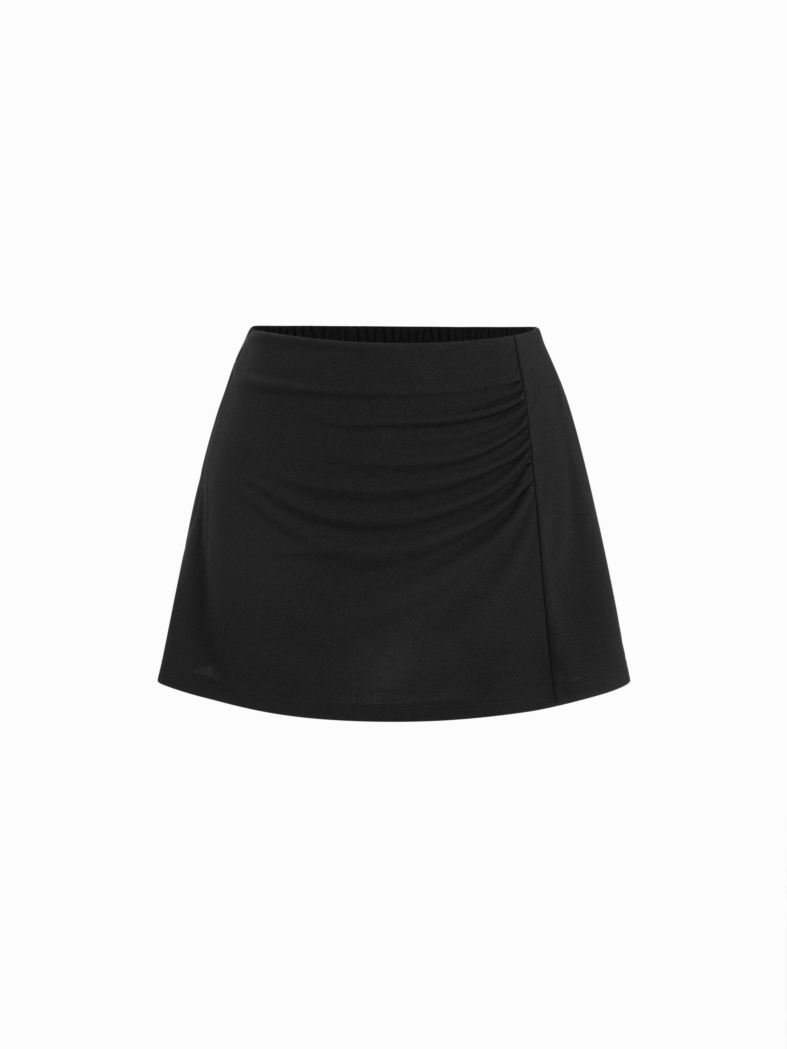 Mid Rise Ruched Mini Skirt Curve & Plus by CIDER