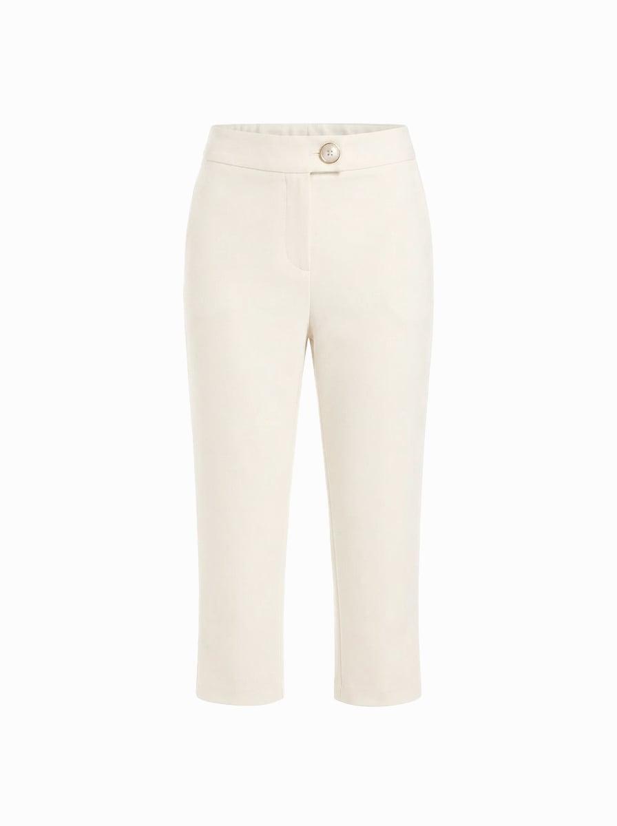 Mid Rise Solid Legging Capri Pants by CIDER