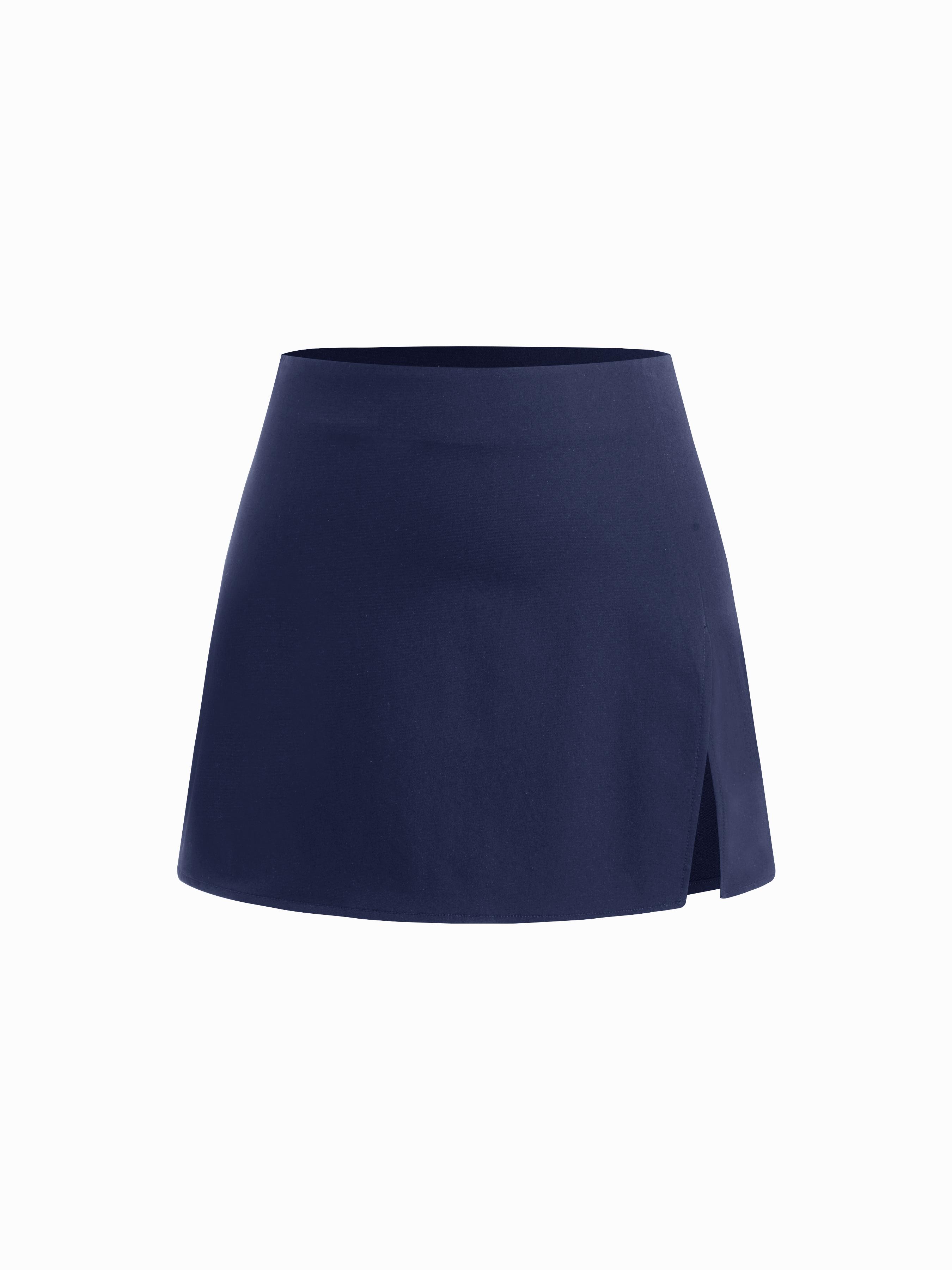Mid Rise Split Mini Skirt by CIDER