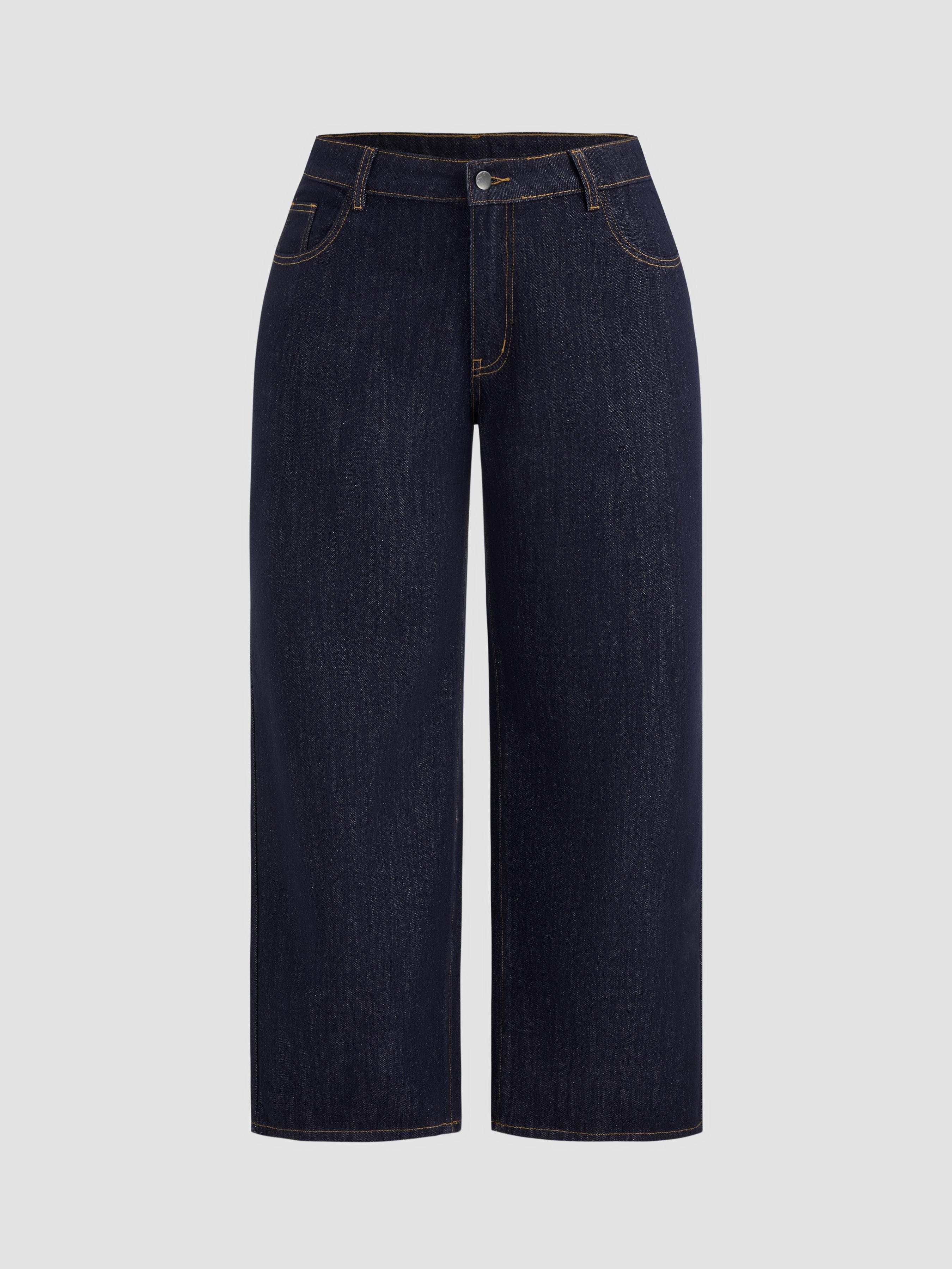 Mid-Rise Straight Leg Curve & Plus by CIDER