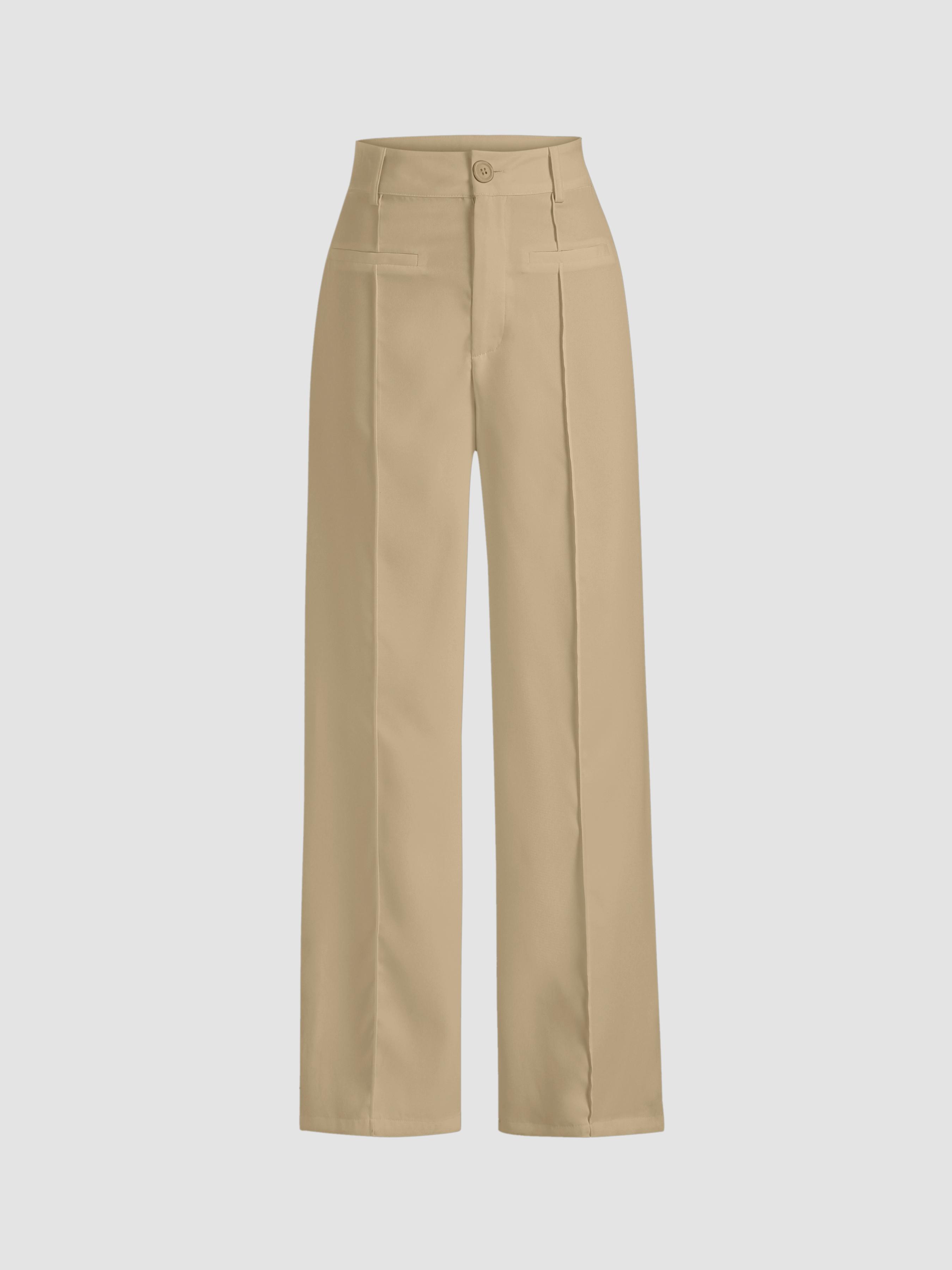 Mid Rise Straight Leg Trousers by CIDER