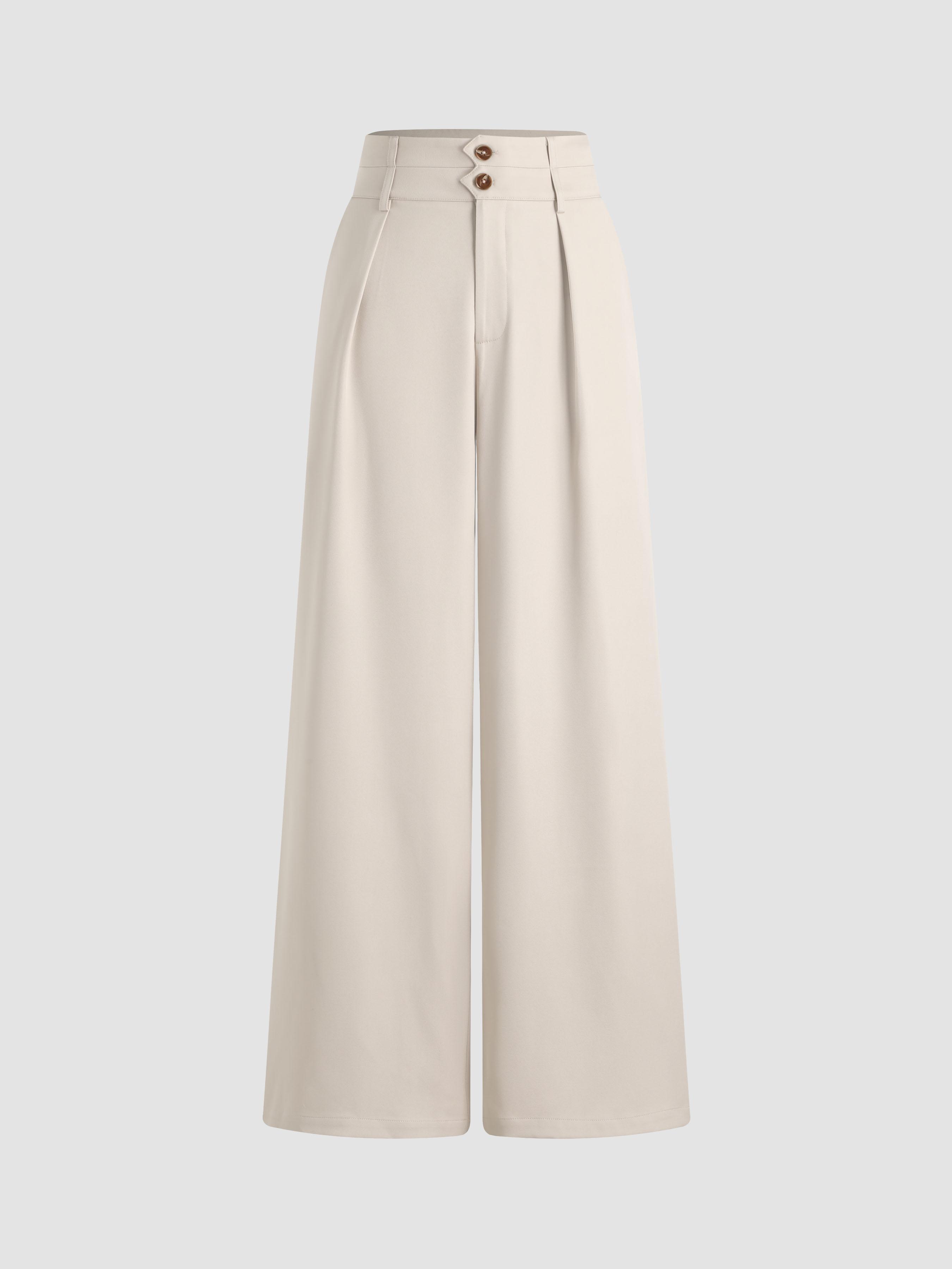 Mid Rise Straight Leg Trousers by CIDER
